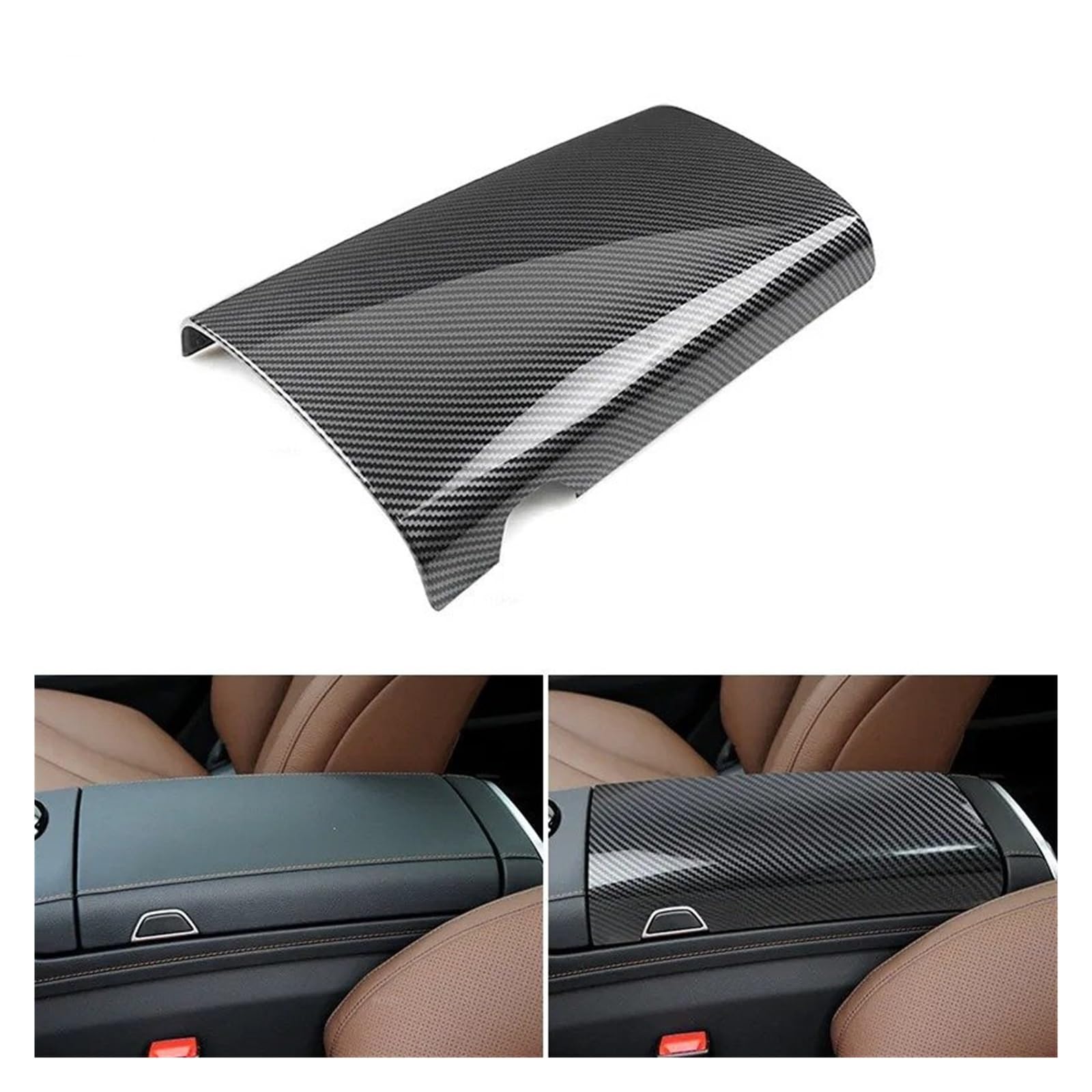 Interior Decor Zubehör Für Für Benz Für S Klasse Für W221 Für W222 Auto Konsole Control Armlehne Box Telefon Abdeckung Zifferblatt Trim Carbon Faser Korn Zubehör Auto Dekoration Streifen(D) von LORSKRD