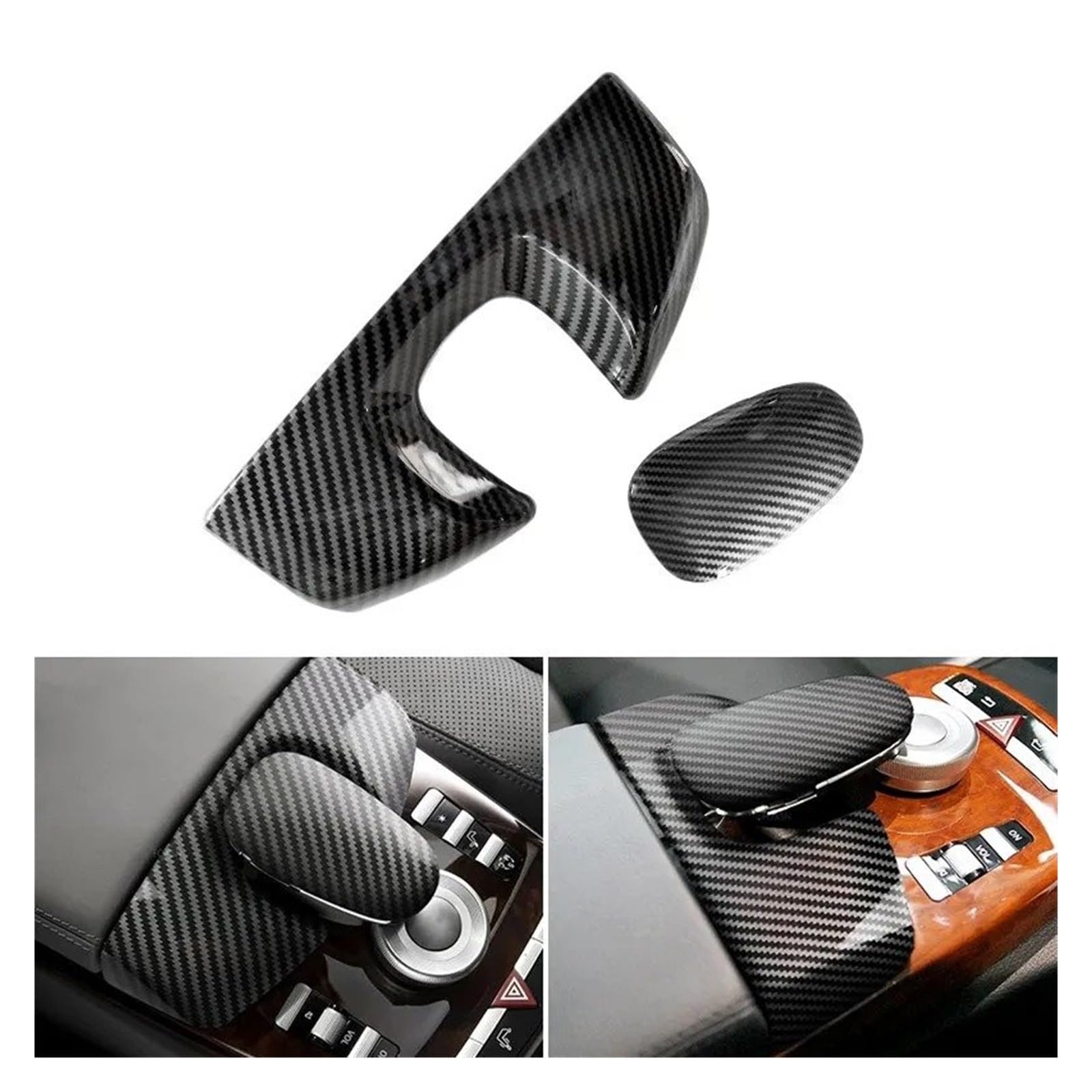 Interior Decor Zubehör Für Für Benz Für S Klasse Für W221 Für W222 Auto Konsole Control Armlehne Box Telefon Abdeckung Zifferblatt Trim Carbon Faser Korn Zubehör Auto Dekoration Streifen(F) von LORSKRD