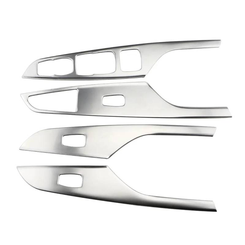 Interior Decor Zubehör Für Hyundai Für Kona Für Encino Für Kauai 2020 2019 2018 Innen Zubehör Fensterheber Schalter Taste Abdeckung Borte Tür Armlehne Panel Rahmen Auto Dekoration Streifen(Sliver) von LORSKRD