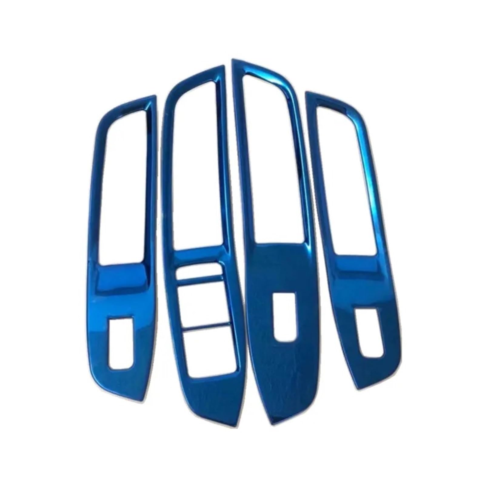 Interior Decor Zubehör Für MG Für ZS Auto Fenster Taste Schalter Abdeckung Glas Hebe Trim Rahmen Innen Bedienfeld Auto Styling Zubehör Nur Für LHD Auto Dekoration Streifen(Blau) von LORSKRD