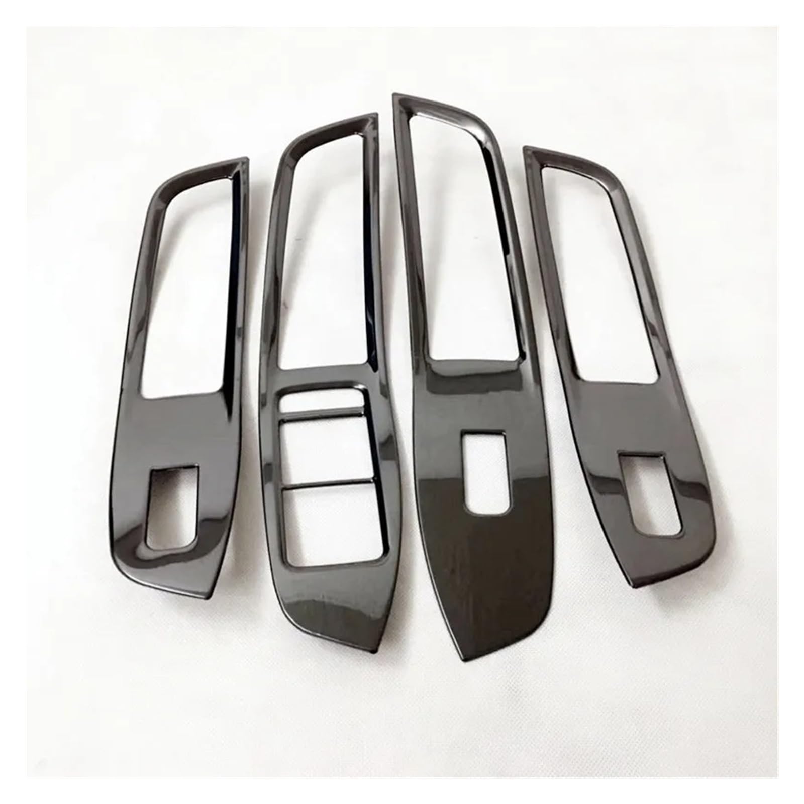 Interior Decor Zubehör Für MG Für ZS Auto Fenster Taste Schalter Abdeckung Glas Hebe Trim Rahmen Innen Bedienfeld Auto Styling Zubehör Nur Für LHD Auto Dekoration Streifen(Schwarz) von LORSKRD