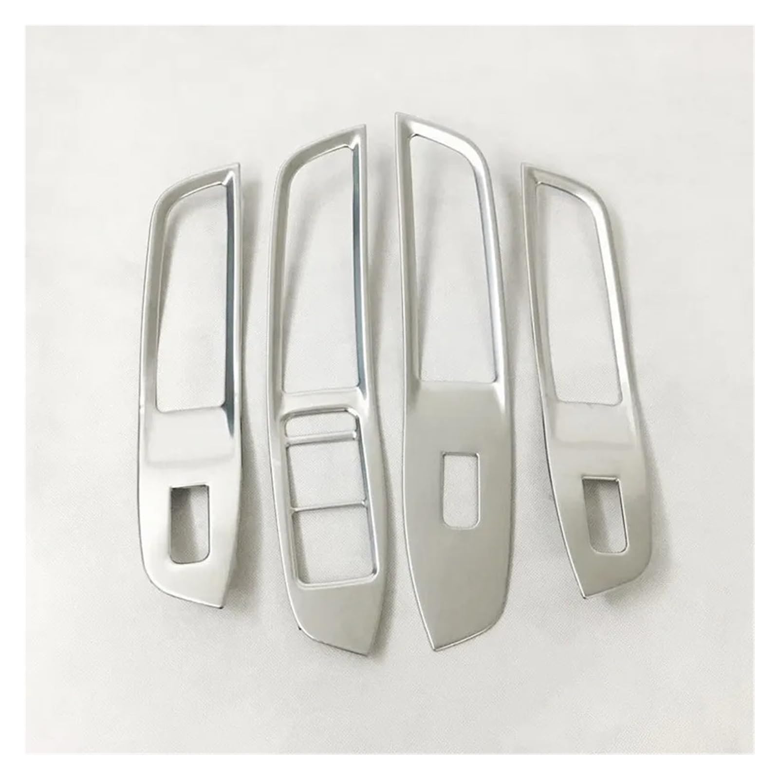 Interior Decor Zubehör Für MG Für ZS Auto Fenster Taste Schalter Abdeckung Glas Hebe Trim Rahmen Innen Bedienfeld Auto Styling Zubehör Nur Für LHD Auto Dekoration Streifen(Silber) von LORSKRD