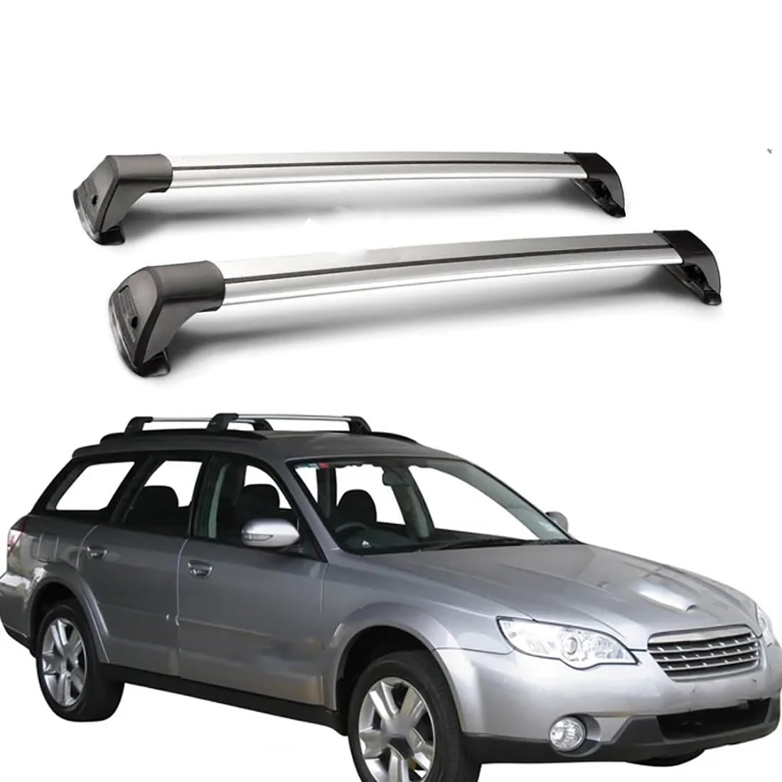 2 Stück Dachträger für Subaru Outback (BL BP) 2003-2009,Aluminiumlegierung,Querträger,Gepäckträger von LOSTIS