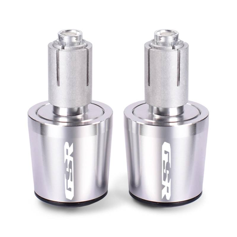 LOTFI Motorrad-Lenkerenden, CNC-Lenkergriffe, passend for Suzuki GSR400 GSR600 GSR750 GSR 400 600 750 GSX-S 750 1000 Zubehör (Size : Silver) von LOTFI