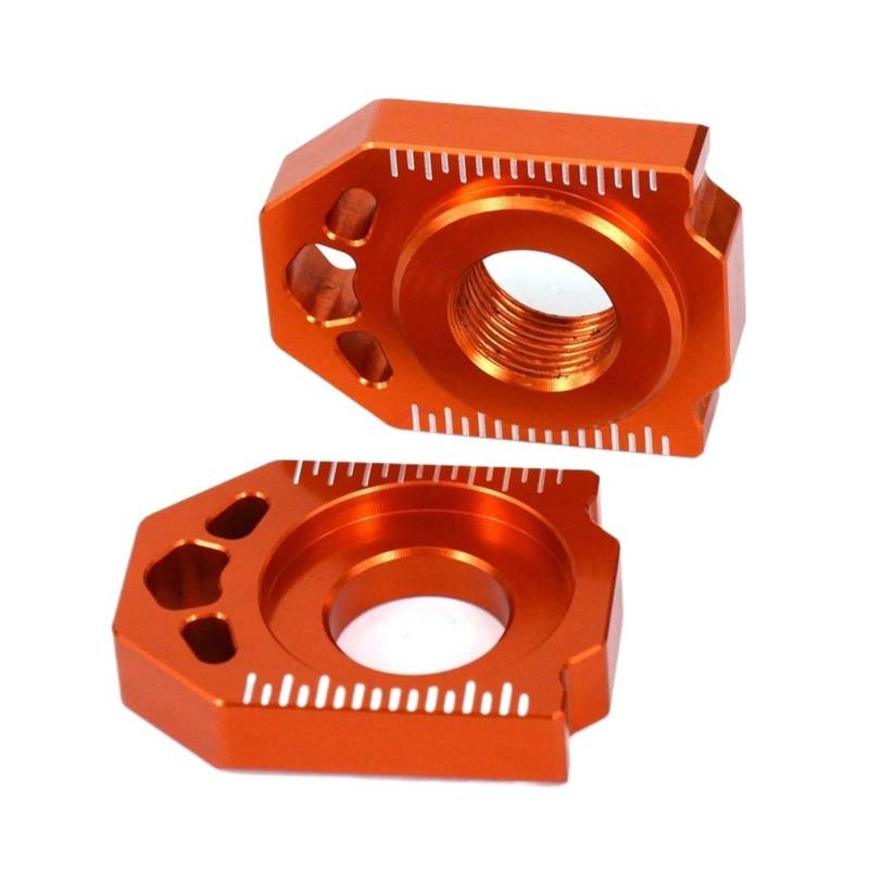 LOTFI Orangefarbener CNC-Hinterkettenspanner-Achsenblock, passend for KTM SX SXF XC XCF EXC EXCF XCW XCFW 125 150 200 250 300 350 400 450 500 525 530 von LOTFI