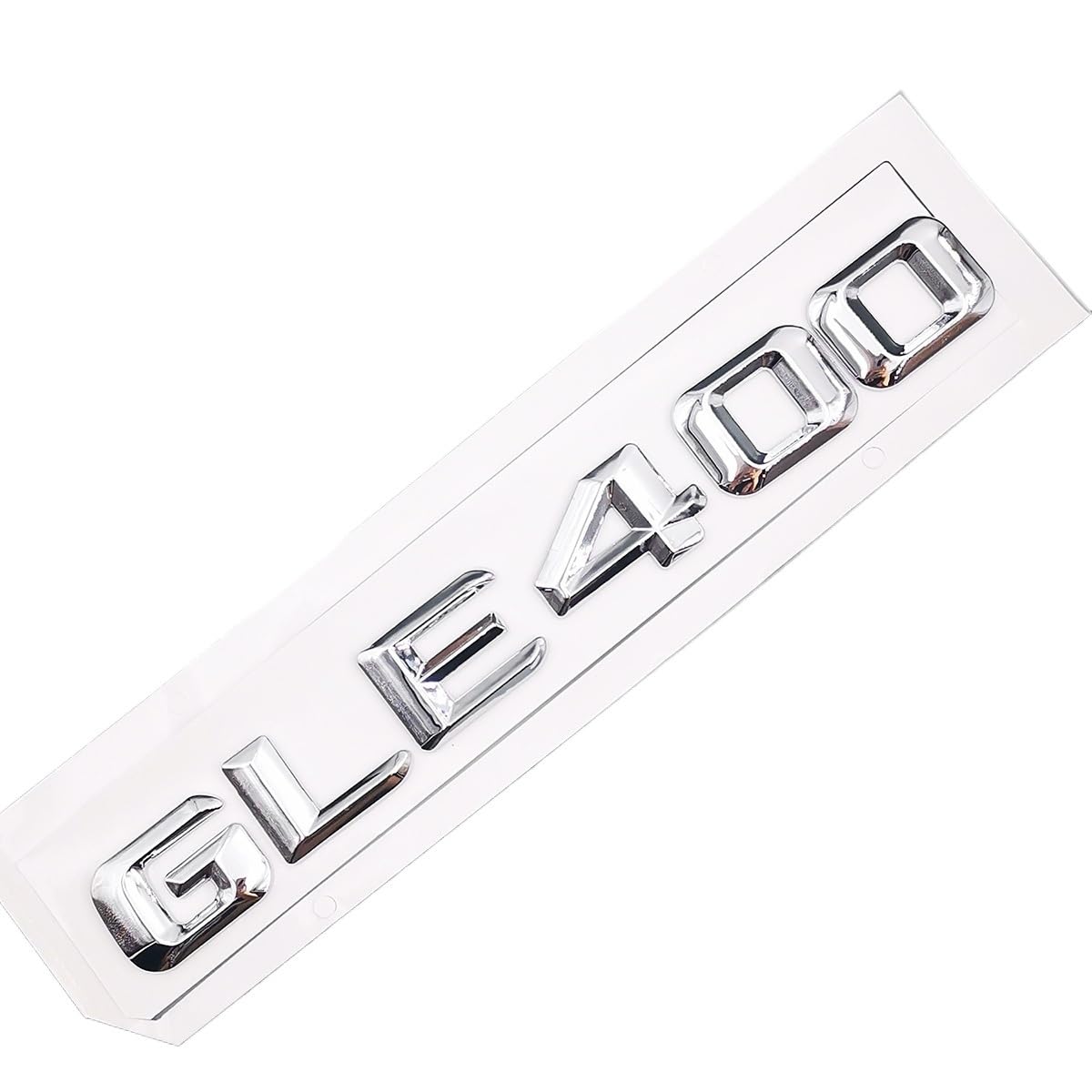 Auto-Heck-Emblem, Zahlen, Buchstaben, Autoaufkleber, kompatibel for Mercedes Benz GLE 400 GLE400, Chrom-Silber/Mattschwarz (Color : Silver-Sharp) von LOTOAK