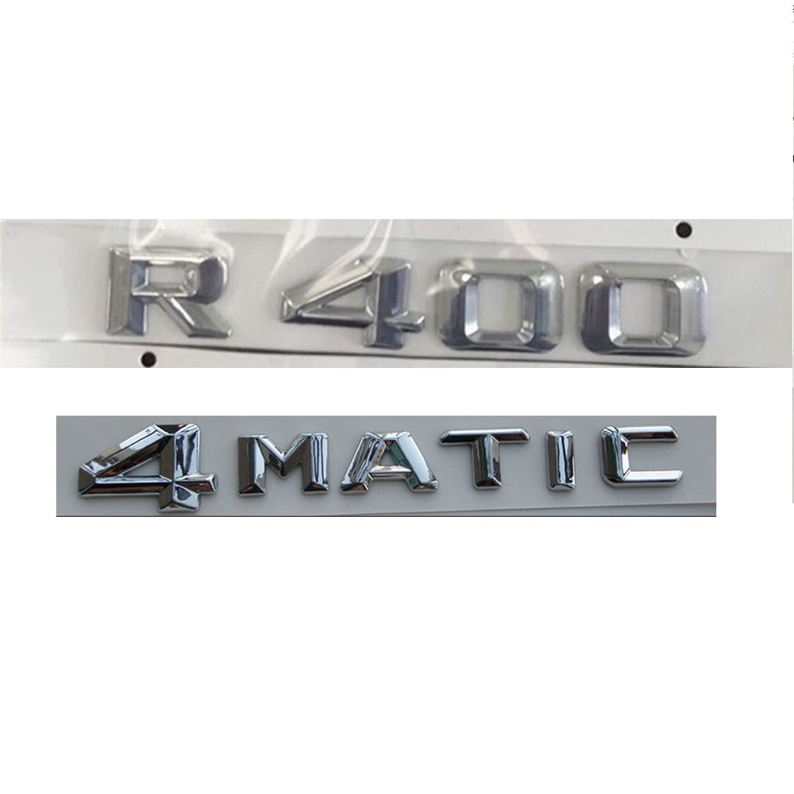 Chrom R 400 4 Matic Kofferraum hinten Buchstaben Worte Abzeichen Emblem Aufkleber Aufkleber passend for Mercedes Benz R400 Chrom R 400 4 Matic Kofferraum hinten Buchstaben Worte Abzeichen Emblem Aufkleber Aufkleber passend for Mercedes Benz R400 von LOTOAK