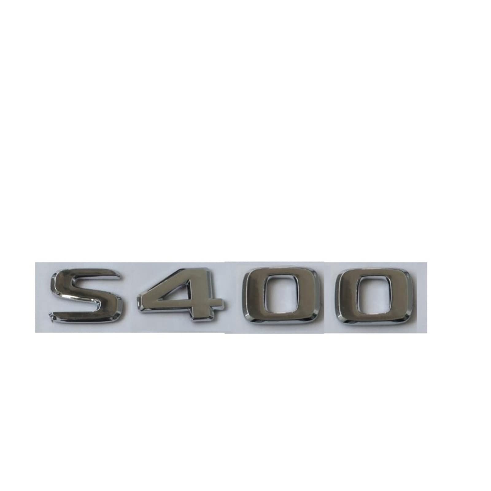 Flacher Chrom-ABS-Kofferraum-Buchstaben-Abzeichen-Emblem-Embleme-Aufkleber, passend for Mercedes Benz S-Klasse S400 2017 2019 von LOTOAK