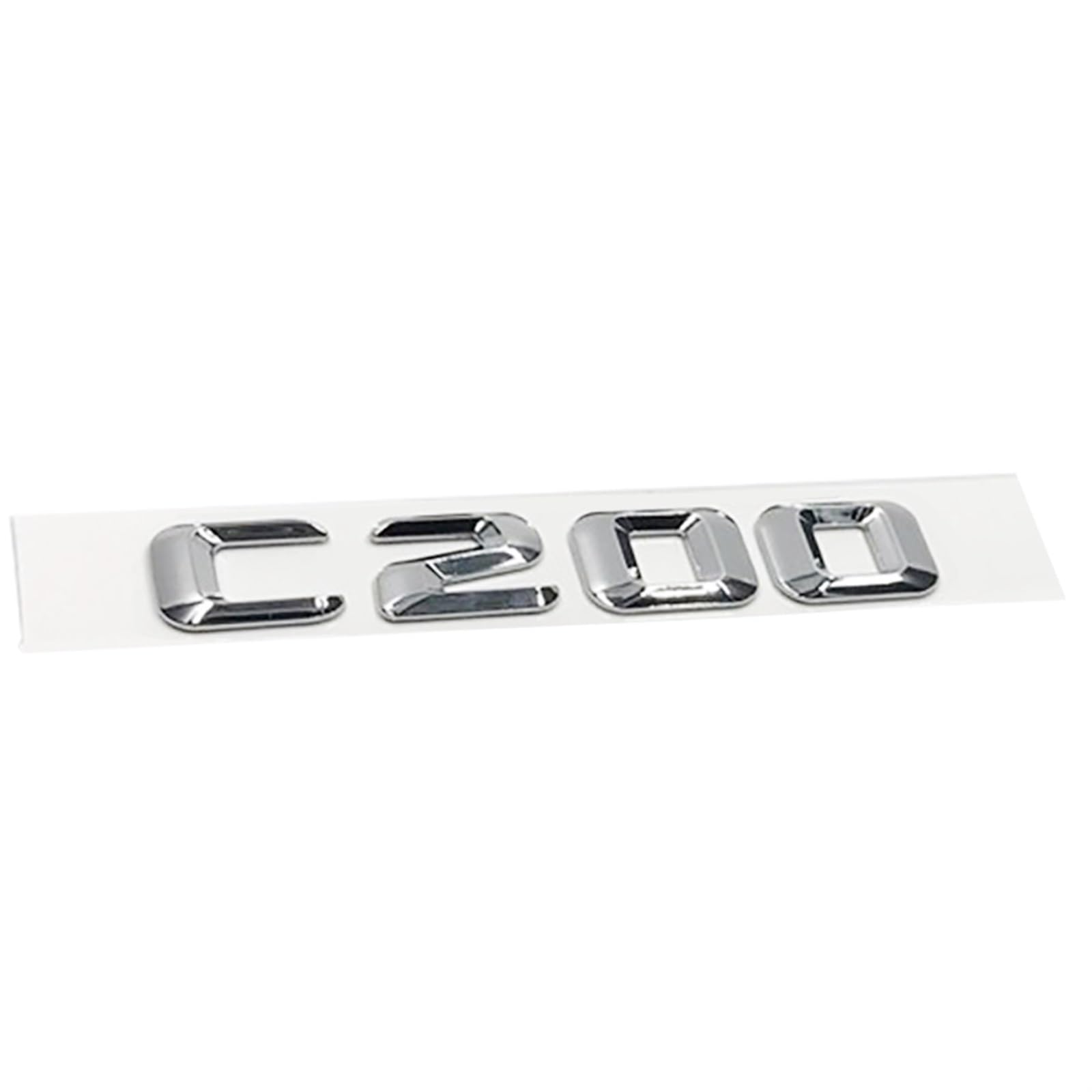 Kompatibel for Mercedes-Benz C-Klasse C180 C200 C220, 3D-Auto-Kofferraum-Emblem, Chrom-Buchstaben, Auto-Umrüstungs-Abzeichen-Aufkleber, Autozubehör (Color : C200) von LOTOAK