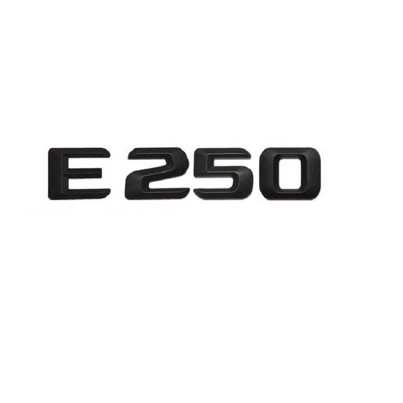 Mattschwarz E 250" Kofferraum hinten Buchstaben Wörter Nummer Abzeichen Emblem Aufkleber Aufkleber passend for Mercedes Benz E-Klasse E250 von LOTOAK
