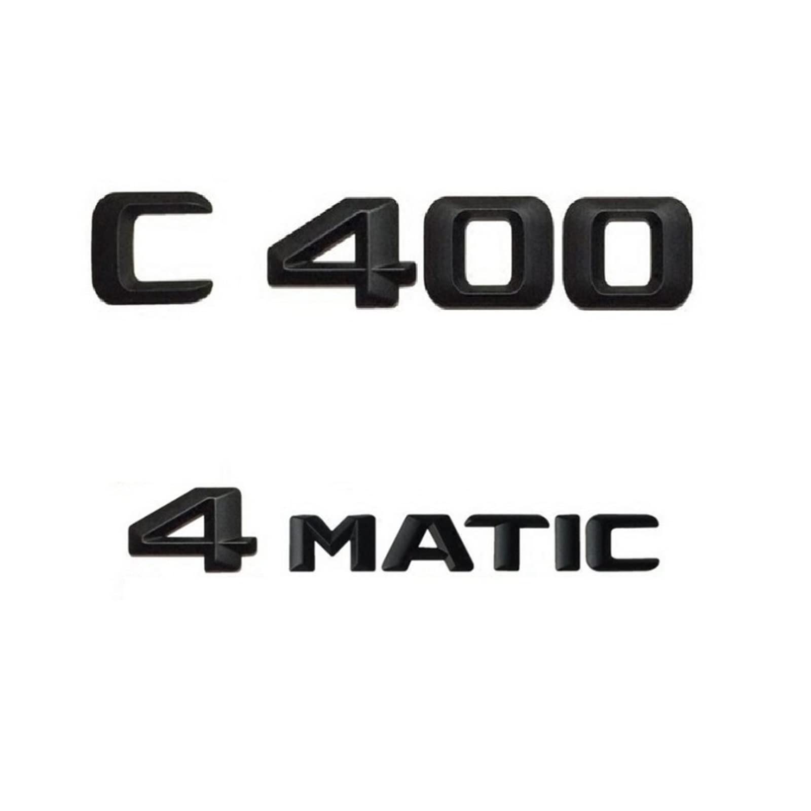 Schwarzer 3D-ABS-Kunststoff-Kofferraum hinten Buchstaben Wörter Abzeichen Emblem Aufkleber Aufkleber passend for Mercedes-Benz C205 S205 C-Klasse C400 4MATIC Schwarzer 3D-ABS-Kunststoff-Kofferraum hinten Buchstaben Wörter Abzeichen Emblem Aufkleber Aufkleber passend for Mercedes-Benz C205 S205 C-Klasse C400 4MATIC von LOTOAK