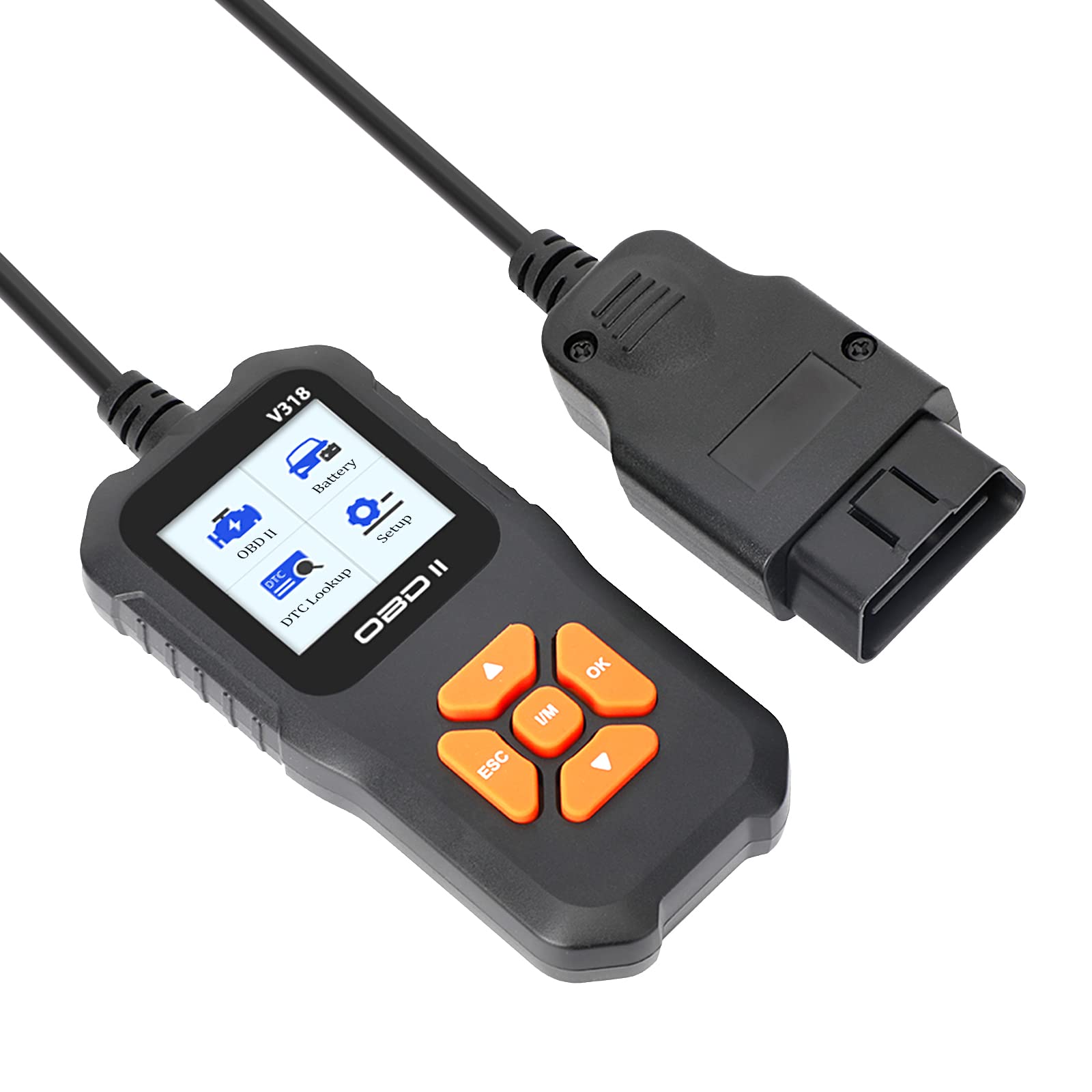 LOTUS POWER OBD-II OBD II Diagnosetool EOBD OBD 2 Scan-Tool mit LCD-Display für Auto Tests, Universal OBDII Scanner Code Leser für OBD2 Protokoll Fahrzeuge Motor Live-Daten Überwachung von LOTUS POWER