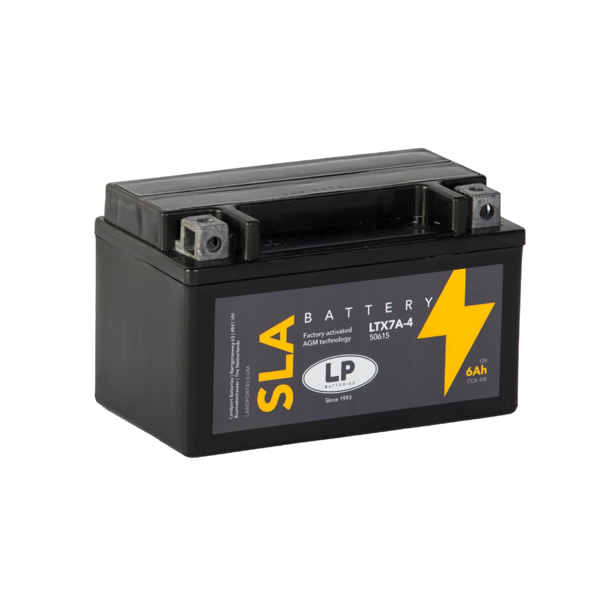 LANDPORT Batterie 12V 7Ah LTX7A-4 Gel kompatibel für Aprilia SR50 WWW, Baotian BT125T, Benzhou YY125T, GT Union Strada 50, Kymco Super von LP BATTERIES