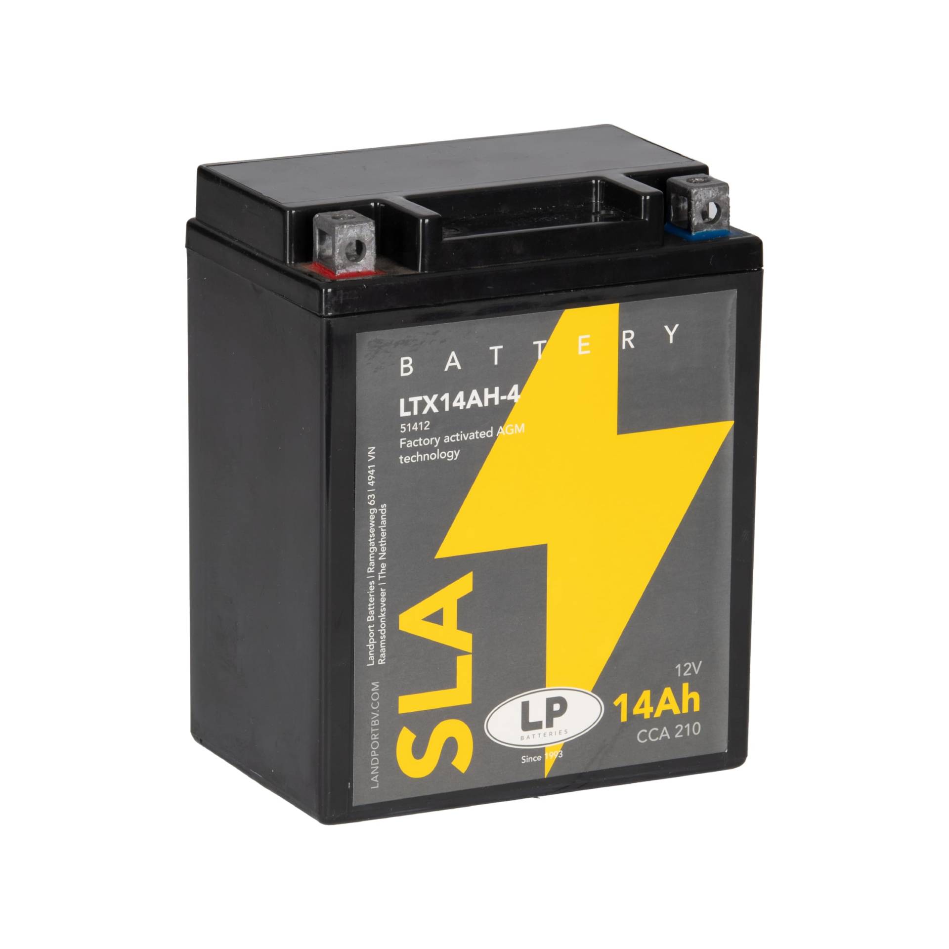 LANDPORT Batterie LTX14AH-4 12V 14Ah, 134x89x166mm kompatibel für BMW F650 GS, K 1200 GT, HD Chopper, Honda XRV 750 Africa Twin, Vespa GTS 300 LANDPORT Batterie LTX14AH-4 12V 14Ah, 134x89x166mm kompatibel für BMW F650 GS, K 1200 GT, HD Chopper, Honda XRV 750 Africa Twin, Vespa GTS 300 von LP BATTERIES