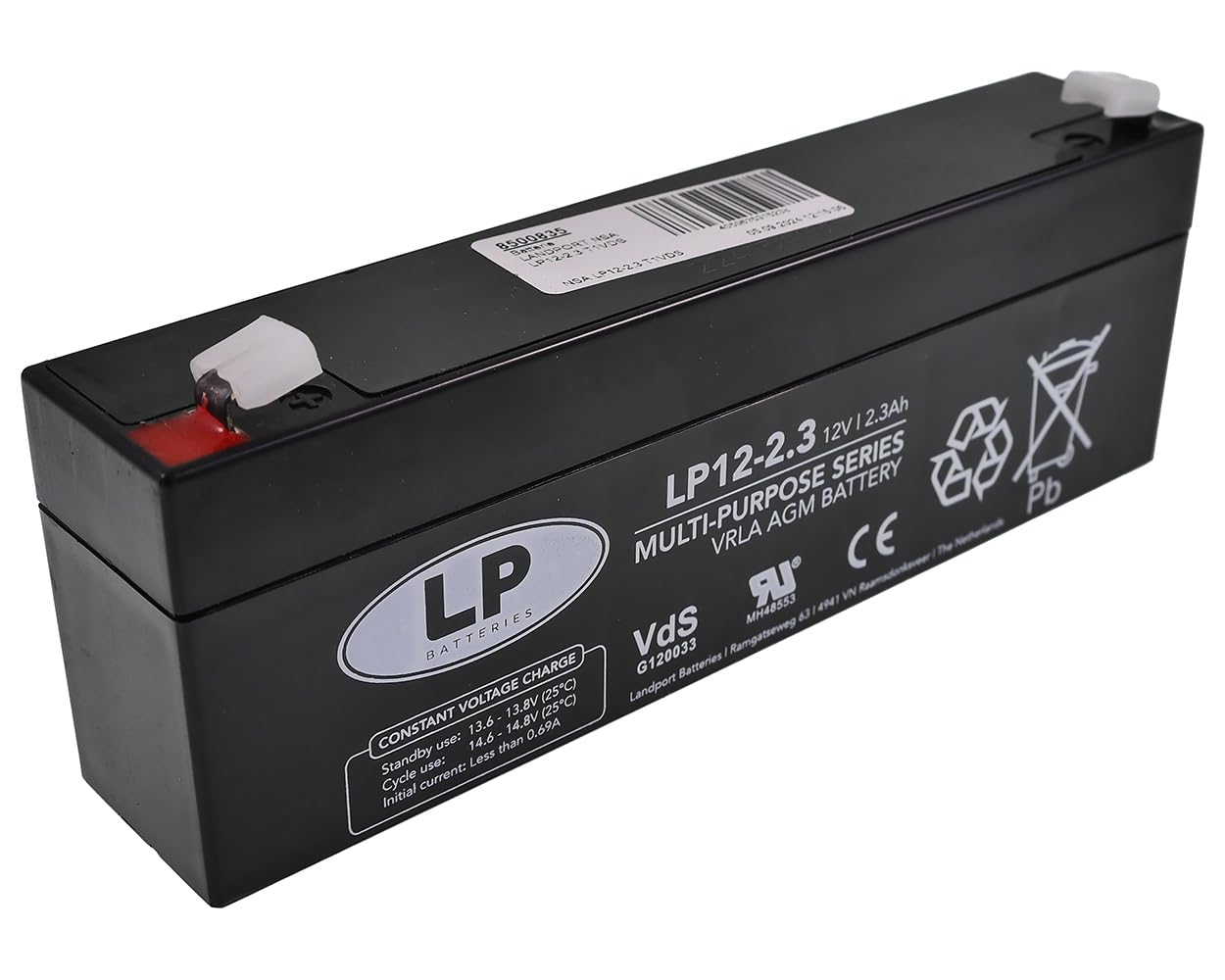 LANDPORT Batterie NSA LP12-2,3 T1 VDS 12V 2,3Ah 178x35x60mm Universal kompatibel für Sicherheitssysteme, Rolladenantriebe, Dachrollo Antrieb, Heim & Haus von LP BATTERIES