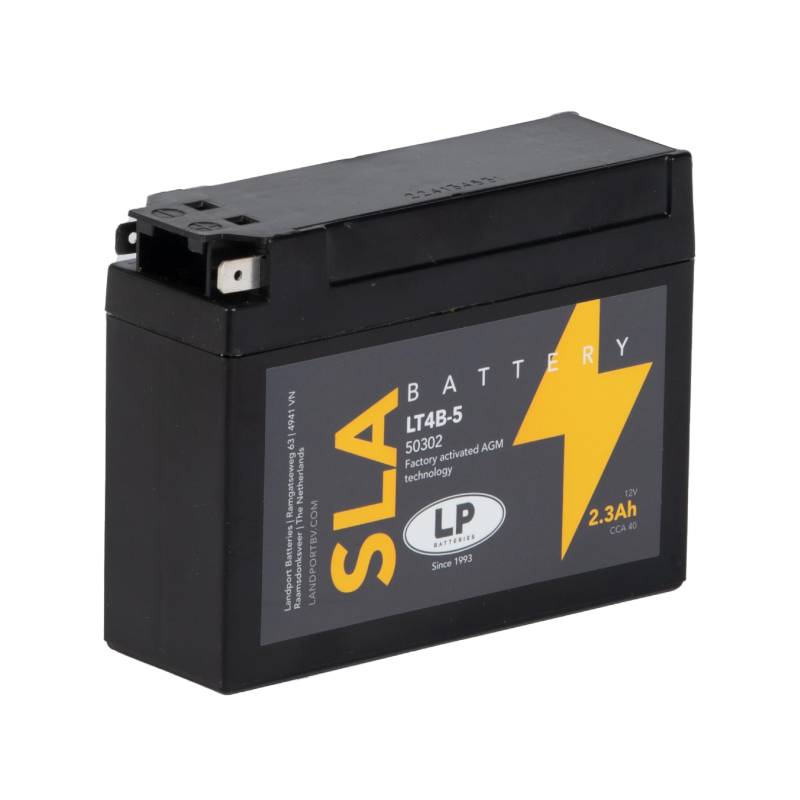 LANDPORT Batterie LT4B-5 SLA 12V 2,3Ah kompatibel für Suzuki DR-Z 70, Street Magic, Yamaha Jog 50, SR 400, SR 500, TT-R 50 90 110 von LP BATTERIES