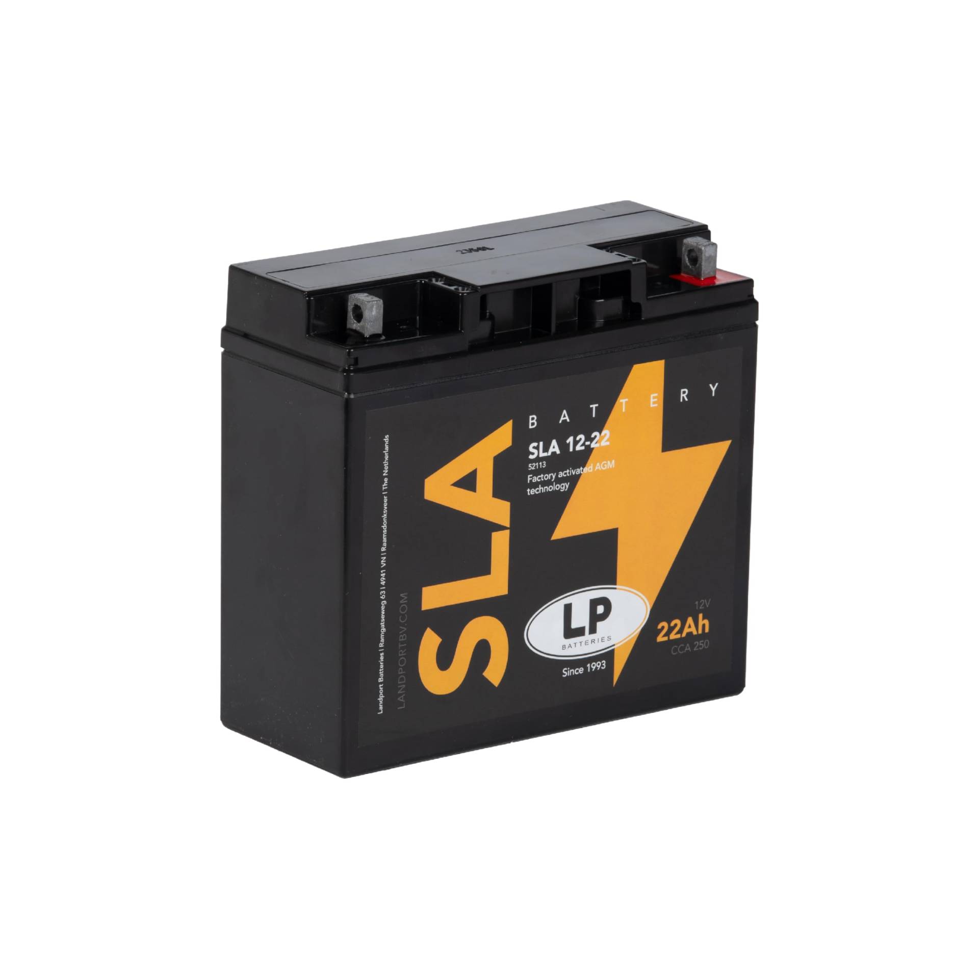 LANDPORT Batterie SLA 12-22 12V 22Ah kompatibel für BMW K75 740 RT, K 75 740 S 75/K569, R850 C 259C, R 850 R 259/259R von LP BATTERIES