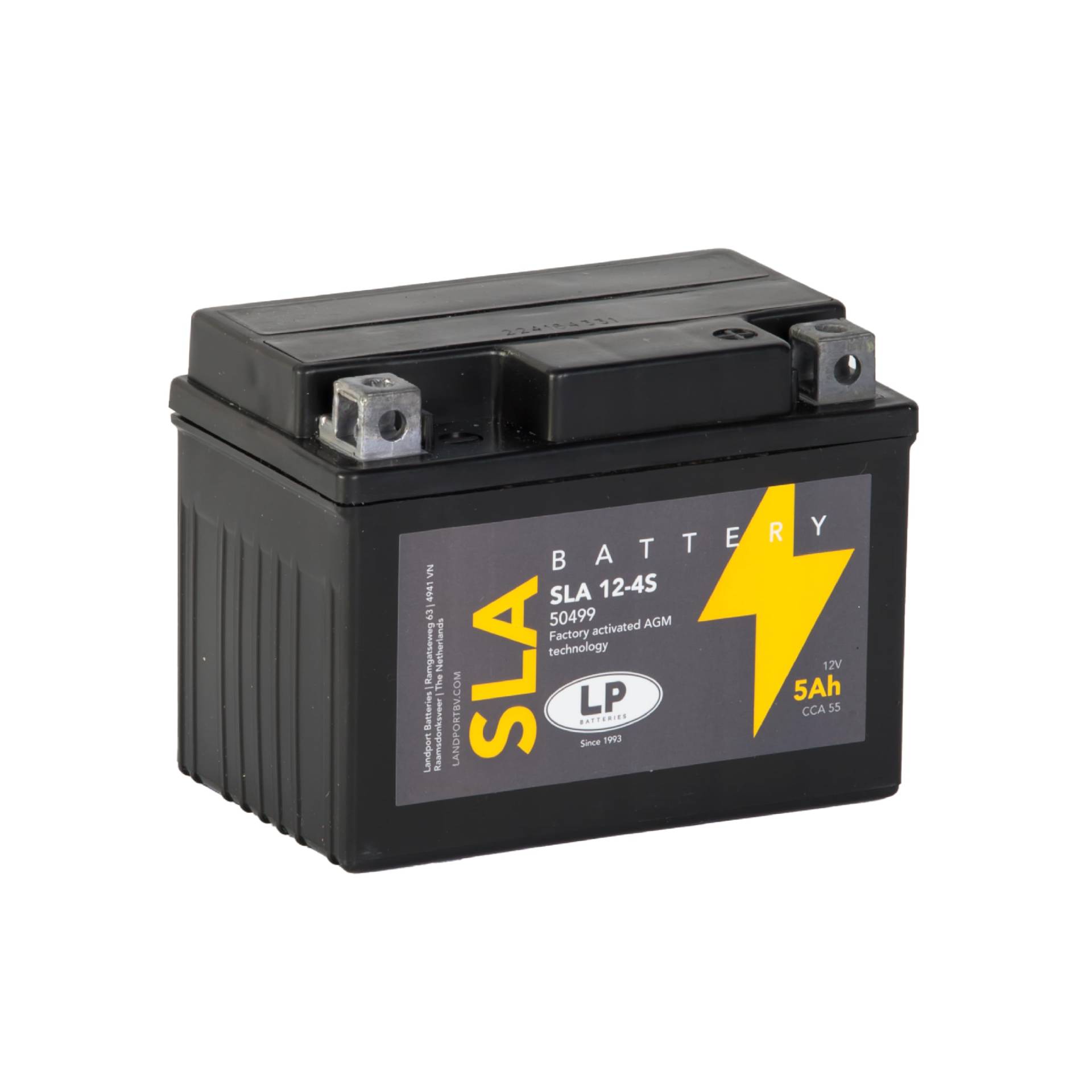 LANDPORT Batterie 12V 5Ah SLA 12-4S kompatibel für Adly Jet 50 Silver Fox, Aprilia Gulliver, Derbi Atlantis, Senda R DRD, Generic Spin, Kawasaki KLX 125 von LP BATTERIES