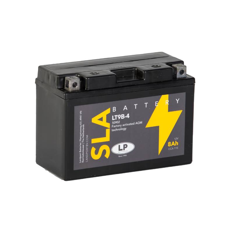 LANDPORT Batterie 12V 8Ah LT9B-4 SLA kompatibel für Yamaha MT-03 T-Max 500ccm, TT 600 XT, 660, YZF-R6 YP, Majesty 400i 4T LC von LP BATTERIES