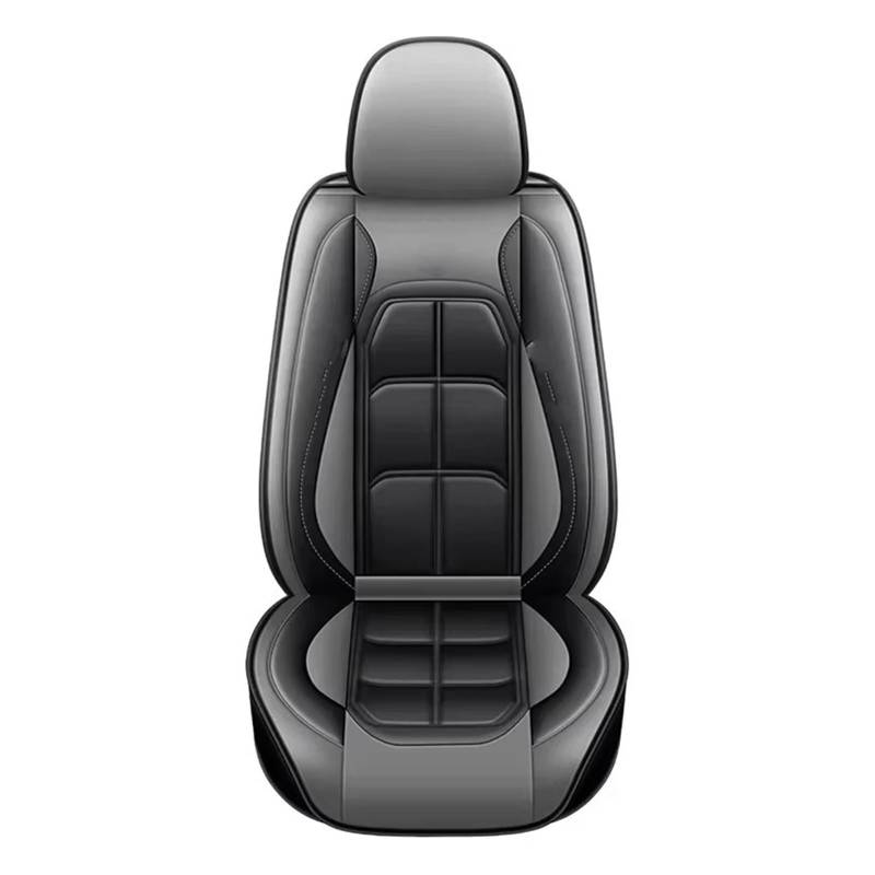 Autositzbezug 1 Stück PU-Leder-Passform Für Den Autositzbezug Ganzjahres-Schutzmatte Mit Weichem Kissen Komplettpaket-Sitzbezug Sitzschoner Auto(Grey) von LPAKMGAGEL