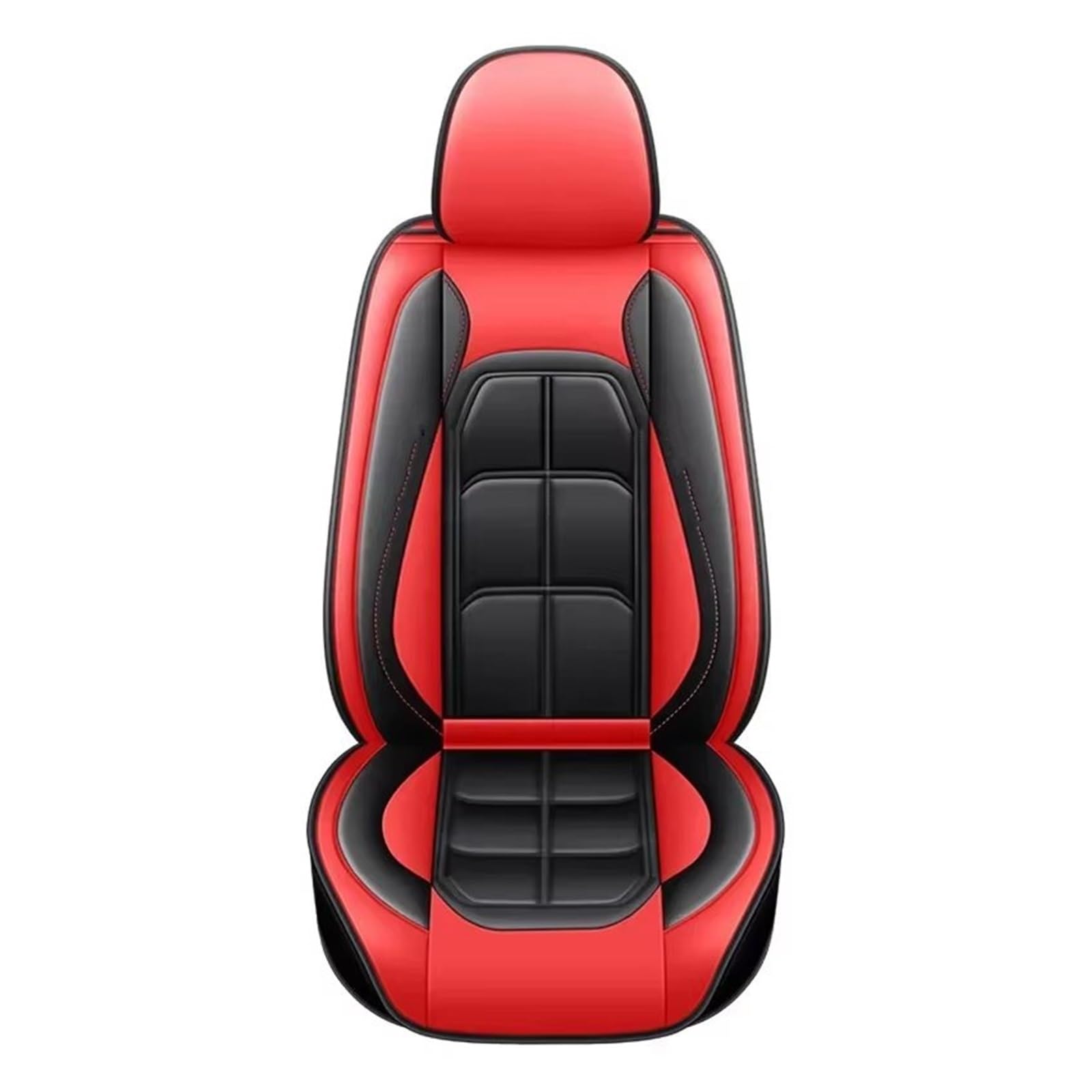 Autositzbezug 1 Stück PU-Leder-Passform Für Den Autositzbezug Ganzjahres-Schutzmatte Mit Weichem Kissen Komplettpaket-Sitzbezug Sitzschoner Auto(Red) von LPAKMGAGEL