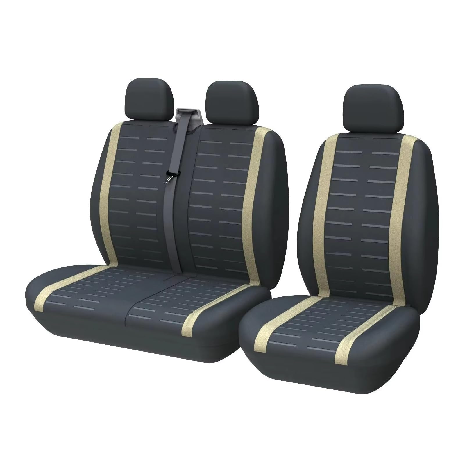 Autositzbezug 3D-Streifen-Sitzbezüge, Autositzschutz, Innendekoration, Sitzbezüge Für Einzelfahrer-Sitzbezug Sitzschoner Auto(Beige) von LPAKMGAGEL
