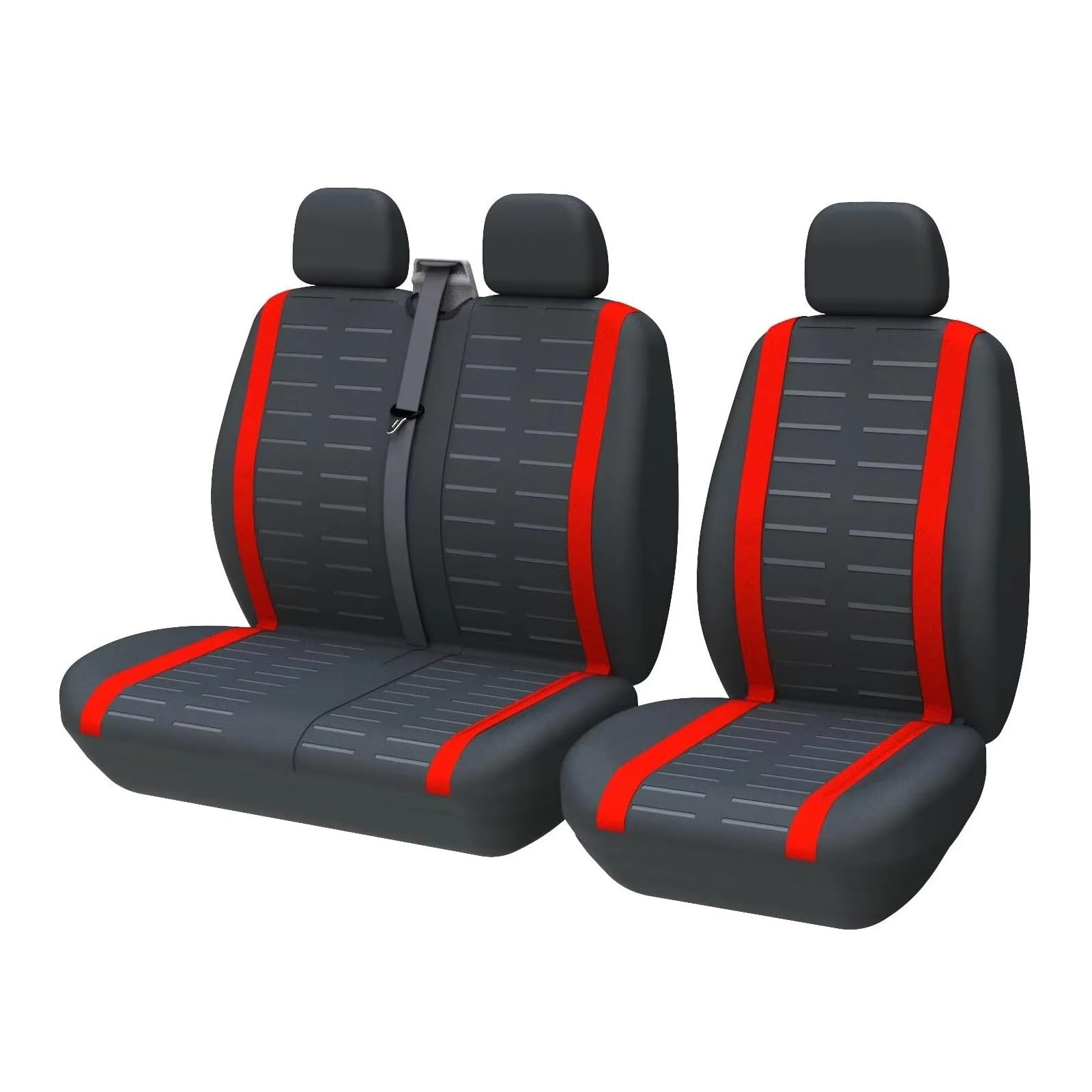 Autositzbezug 3D-Streifen-Sitzbezüge, Autositzschutz, Innendekoration, Sitzbezüge Für Einzelfahrer-Sitzbezug Sitzschoner Auto(Red) von LPAKMGAGEL