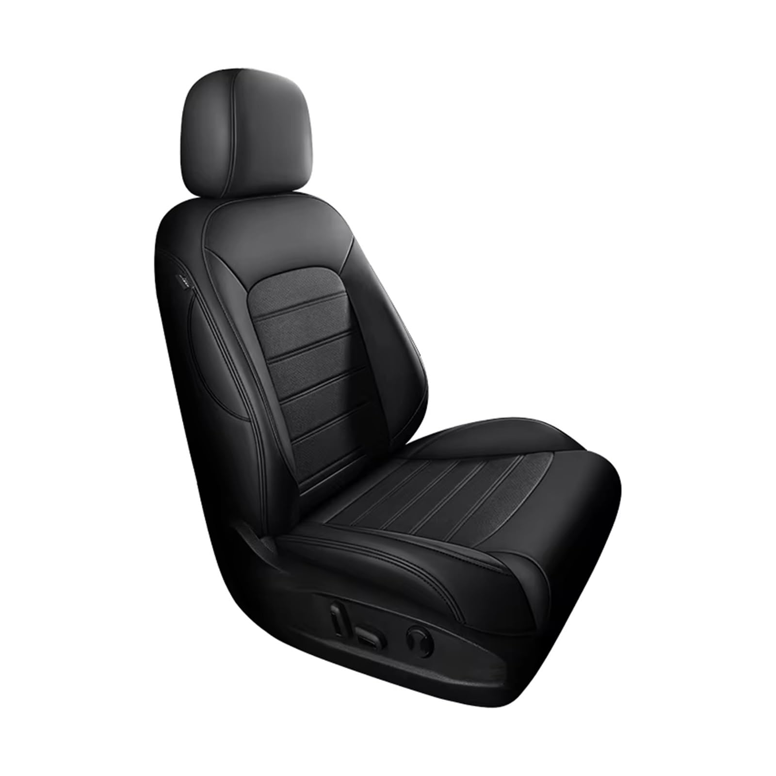 Autositzbezug Auto Sitzbezüge Für Mazda 3 Für Cx5 Wasserdicht Mann Luxus Custom Leder Frau Innen Auto Zubehör Sitzschoner Auto(1Pcs-Black) von LPAKMGAGEL
