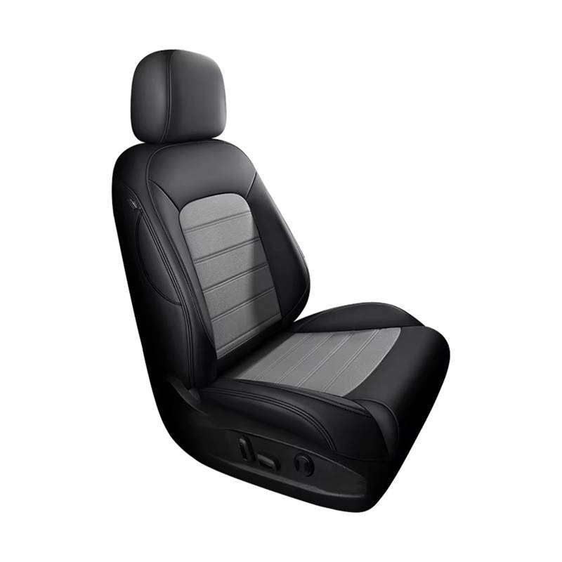 Autositzbezug Auto Sitzbezüge Für Mazda 3 Für Cx5 Wasserdicht Mann Luxus Custom Leder Frau Innen Auto Zubehör Sitzschoner Auto(1Pcs-Black Gray) von LPAKMGAGEL