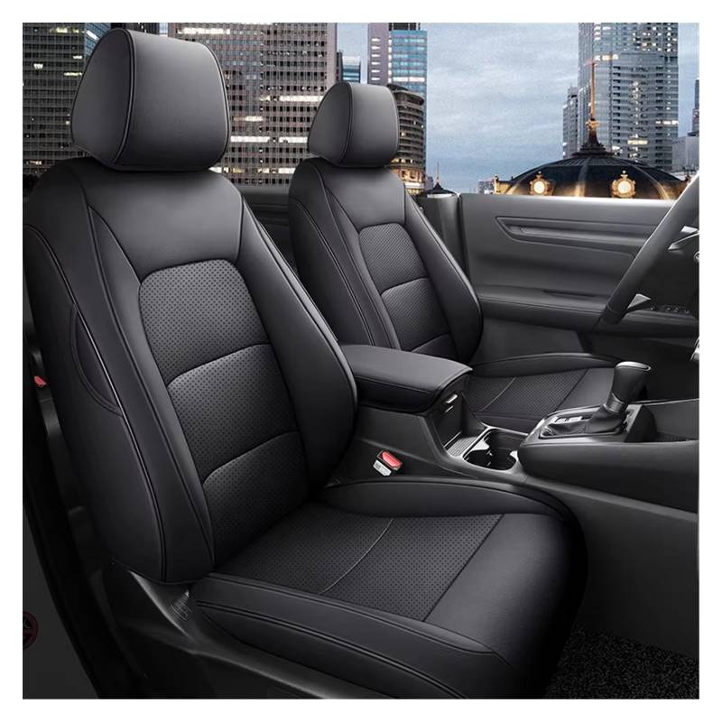 Autositzbezug Auto Spezielle Sitz Abdeckung 5 Sitz Für CRV 2023 2024 wasserdichte Leder Kissen Auto Sitzbezüge Innen Zubehör Sitzschoner Auto(Black Red) von LPAKMGAGEL