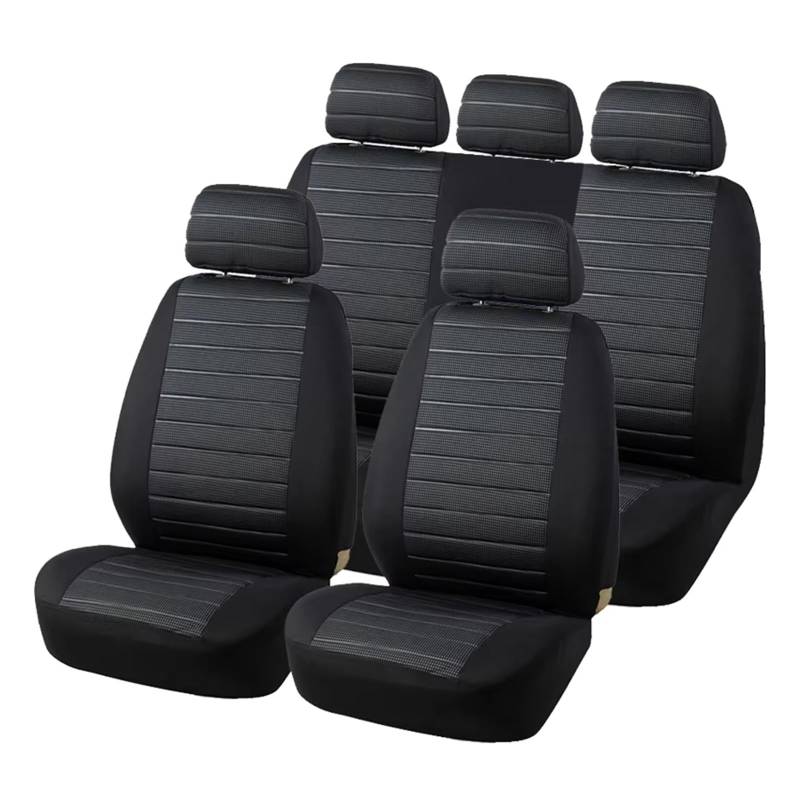 Autositzbezug Auto-Vollsitzbezug-Styling Für Nissan Für KIA-Rio Autositzschutz Anti-Falten Und Anti-Verformung Sitzschoner Auto(Gray 1 Set) von LPAKMGAGEL