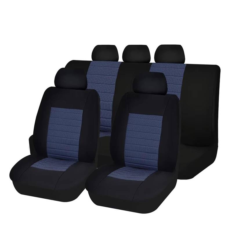 Autositzbezug Autositzbezüge, Airbag-kompatible Autositzschoner, Passend Für Die Meisten Van-Minibus-getrennten Jacquard-Autositze Sitzschoner Auto(Blue 2 Front seat) von LPAKMGAGEL