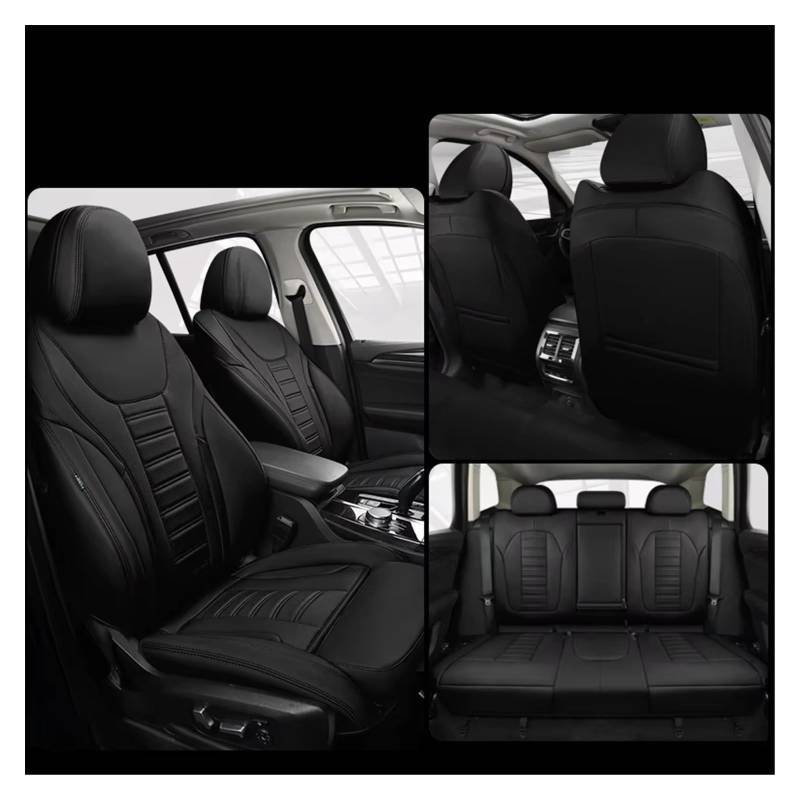 Autositzbezug Autositzbezüge, Geeignet Für Die Meisten Autos, Kratz- Und Staubabweisendes Kissen, Autozubehör Sitzschoner Auto(5Pcs-Black) von LPAKMGAGEL