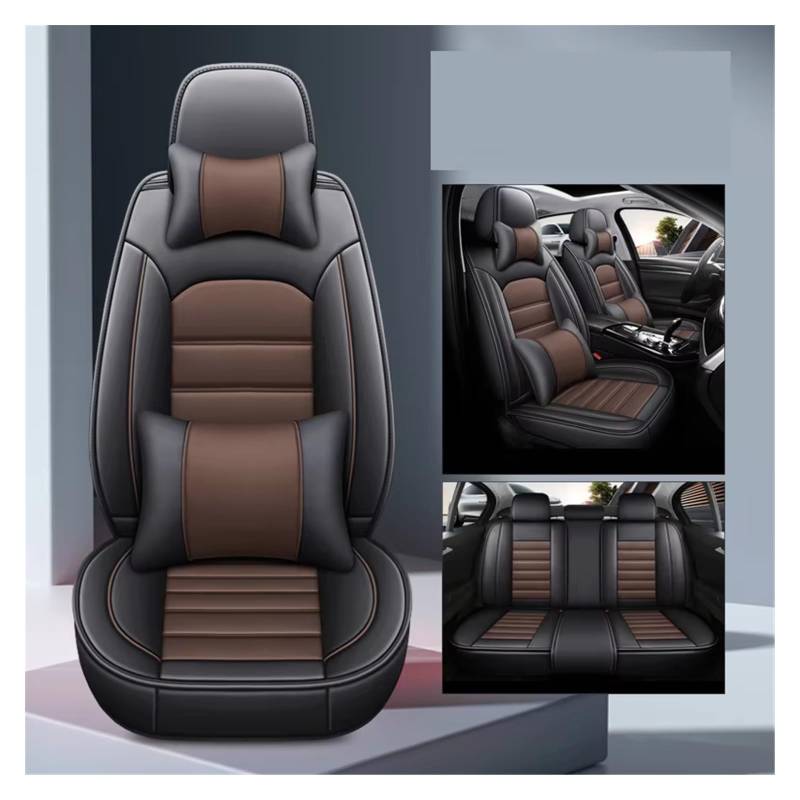 Autositzbezug Autositzbezüge, Komplettes Set, Geeignet Für Die Meisten Autos, Bequemes Und Atmungsaktives Innenzubehör Sitzschoner Auto(8) von LPAKMGAGEL