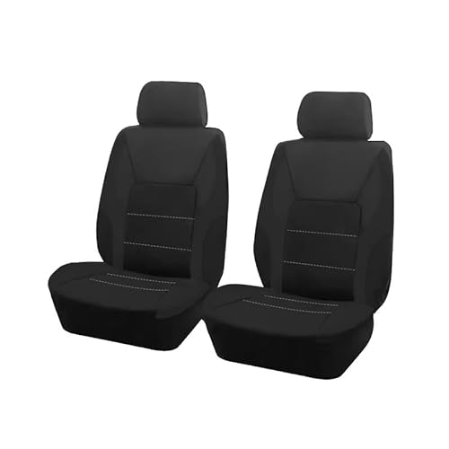 Autositzbezug Autositzbezüge, Sportliches Design, Passend Für Die Meisten Autos, Vierjahreszeiten-Sitzbezug Für Autozubehör, Innenausstattung Sitzschoner Auto(Black 2 Front seat) von LPAKMGAGEL