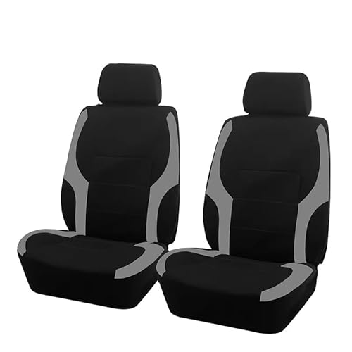 Autositzbezug Autositzbezüge, Sportliches Design, Passend Für Die Meisten Autos, Vierjahreszeiten-Sitzbezug Für Autozubehör, Innenausstattung Sitzschoner Auto(Gray 2 Front seat) von LPAKMGAGEL