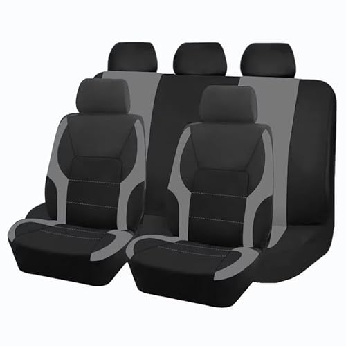 Autositzbezug Autositzbezüge, Sportliches Design, Passend Für Die Meisten Autos, Vierjahreszeiten-Sitzbezug Für Autozubehör, Innenausstattung Sitzschoner Auto(Gray 5 seat) von LPAKMGAGEL
