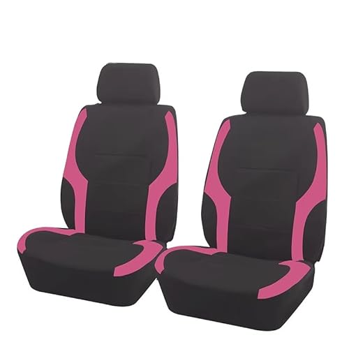 Autositzbezug Autositzbezüge, Sportliches Design, Passend Für Die Meisten Autos, Vierjahreszeiten-Sitzbezug Für Autozubehör, Innenausstattung Sitzschoner Auto(Pink 2 Front seat) von LPAKMGAGEL