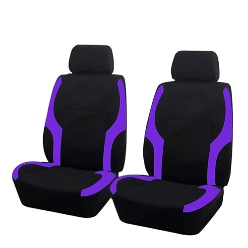 Autositzbezug Autositzbezüge, Sportliches Design, Passend Für Die Meisten Autos, Vierjahreszeiten-Sitzbezug Für Autozubehör, Innenausstattung Sitzschoner Auto(Purple 2 Front seat) von LPAKMGAGEL