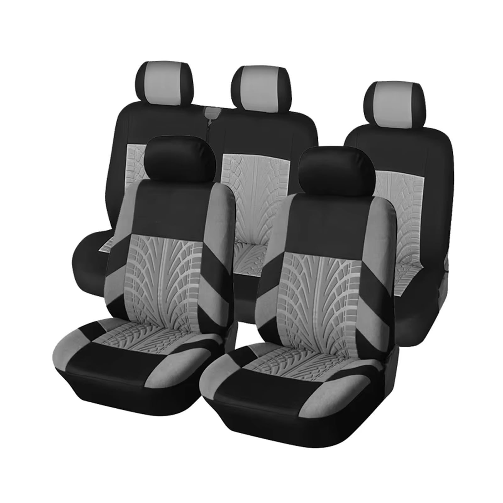 Autositzbezug Autositzbezüge (doppelte Vordersitze Und 2+1 Sitze) Für Focus III 2015–2019 Für Kangoo Autositzschoner Sitzschoner Auto(Gray-9PCS) von LPAKMGAGEL