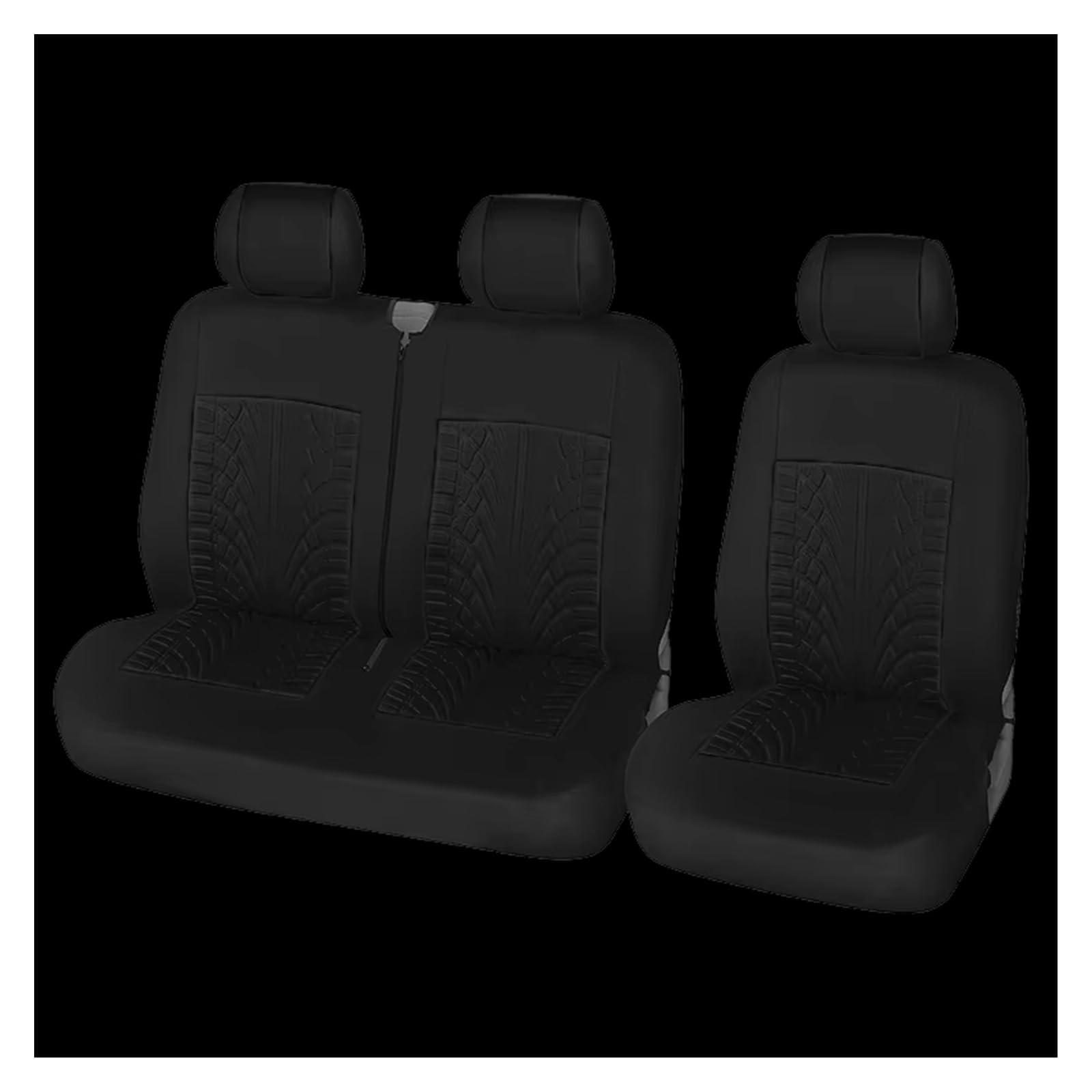 Autositzbezug Autositzbezüge Anti-Falten- Und Anti-Verformungs-Sitzbezüge Autoinnenraum Geeignet Für Die Meisten Autos Sitzschoner Auto(Black-3pcs) von LPAKMGAGEL