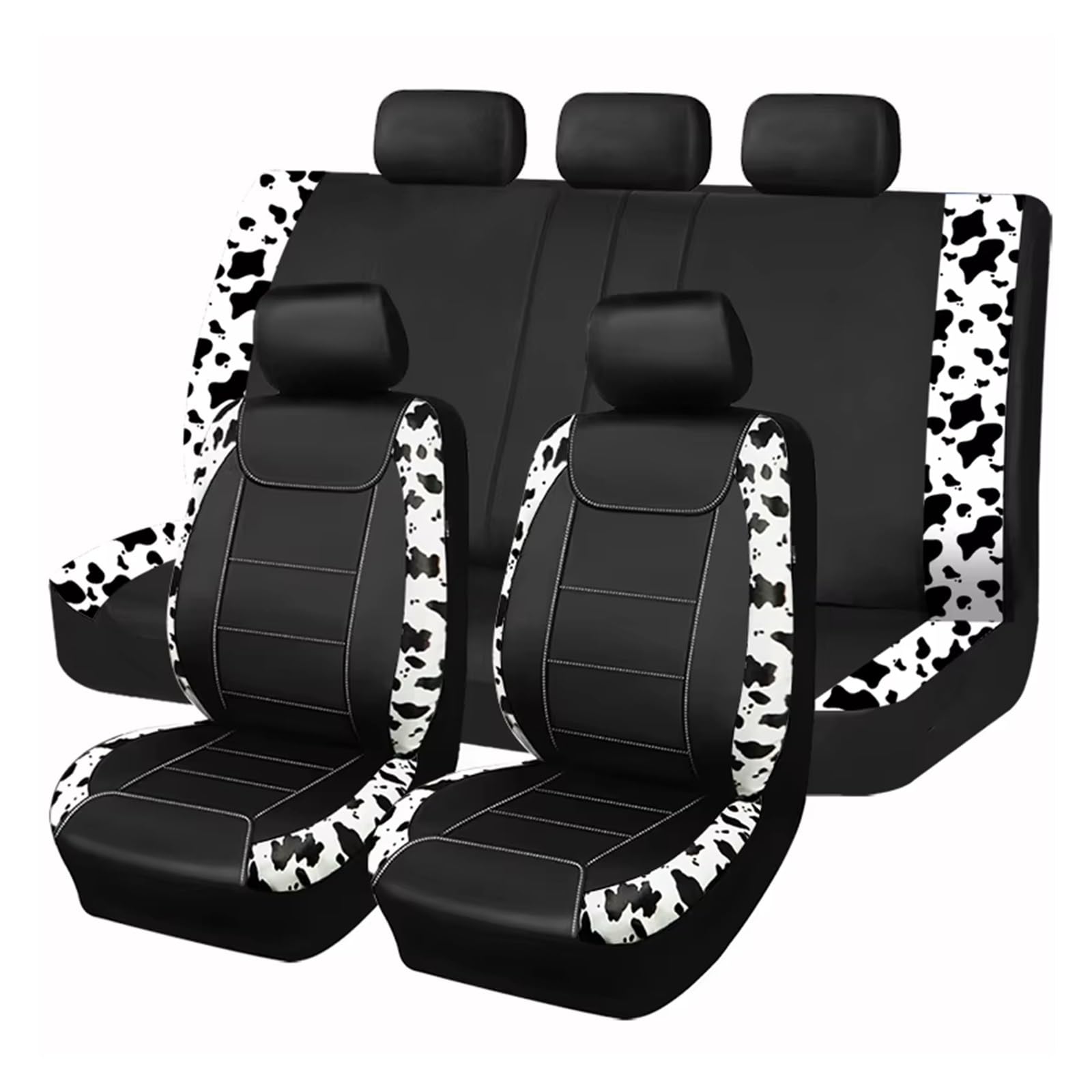 Autositzbezug Autositzbezüge Aus Leder Mit Kuhnarbenmuster, Passend Für Die Meisten Autozubehör-Innensitzbezüge Sitzschoner Auto(AD9598-SET) von LPAKMGAGEL