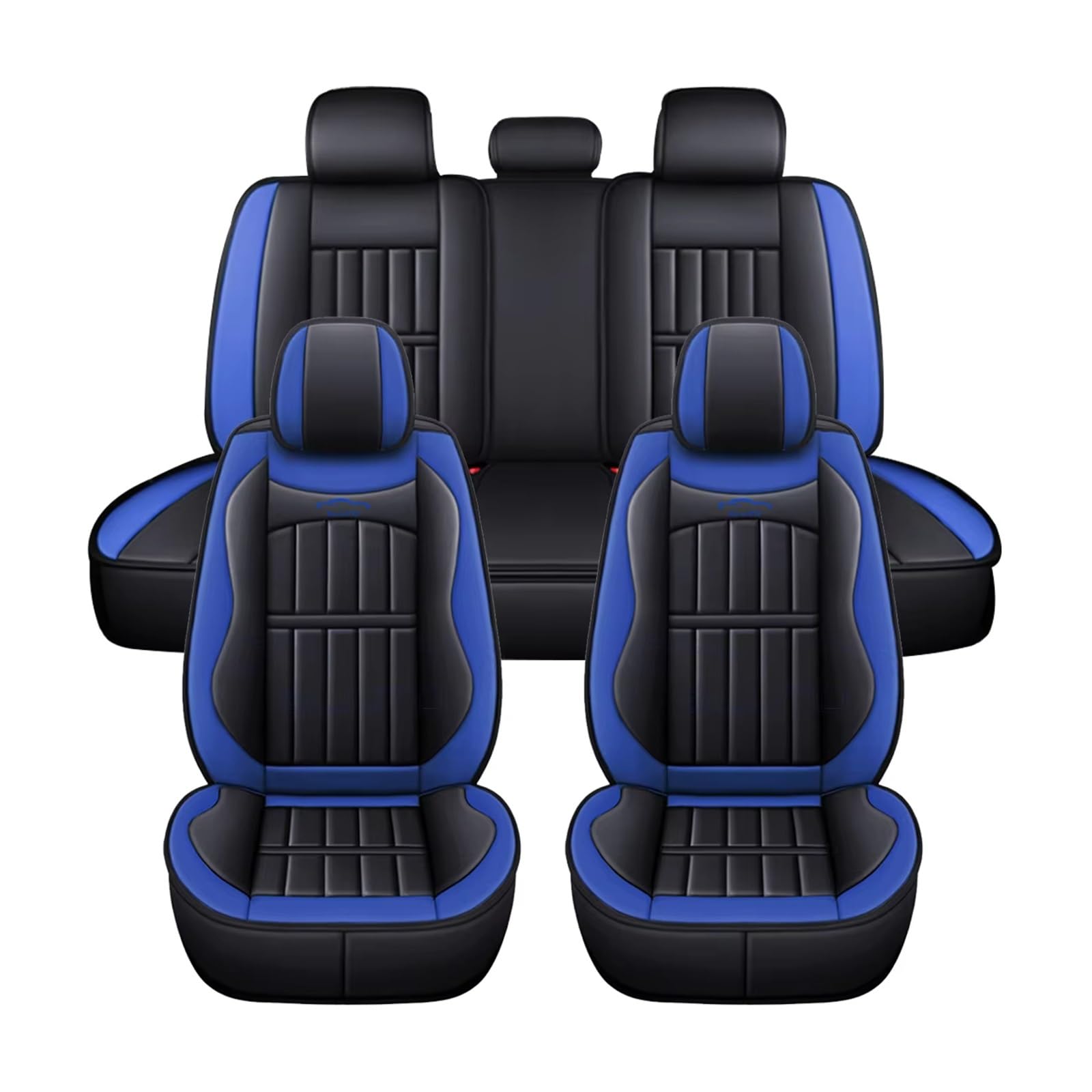 Autositzbezug Autositzbezüge Für 5-Sitzer-Sitze, Kompletter Satz Sitzkissenbezug Vorne Und Hinten, Für SUV, Für LKW Sitzschoner Auto(Blue) von LPAKMGAGEL