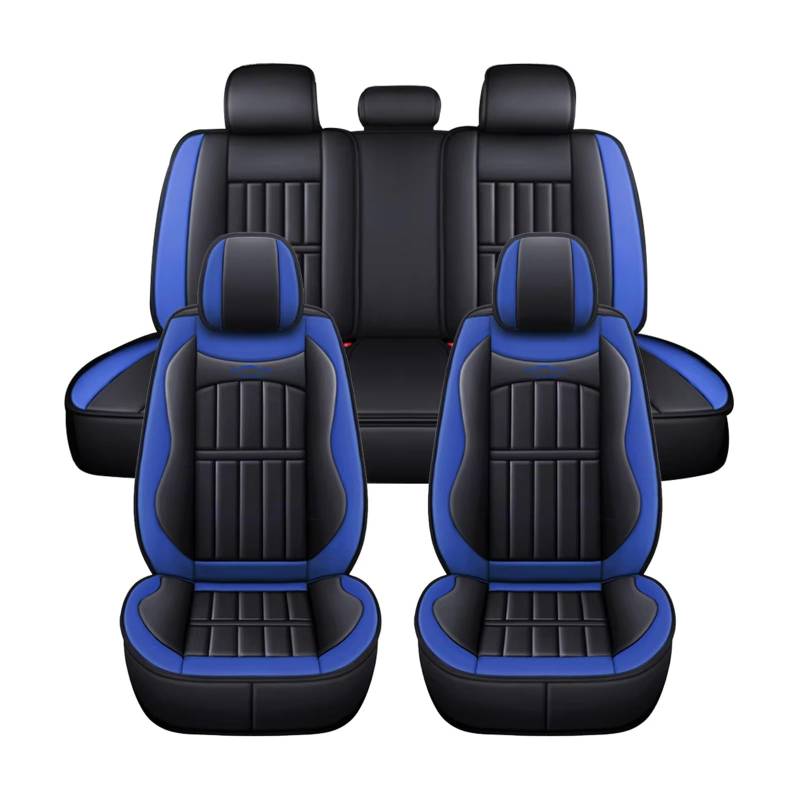 Autositzbezug Autositzbezüge Für 5-Sitzer-Sitze, Kompletter Satz Sitzkissenbezug Vorne Und Hinten, Für SUV, Für LKW Sitzschoner Auto(Blue) von LPAKMGAGEL