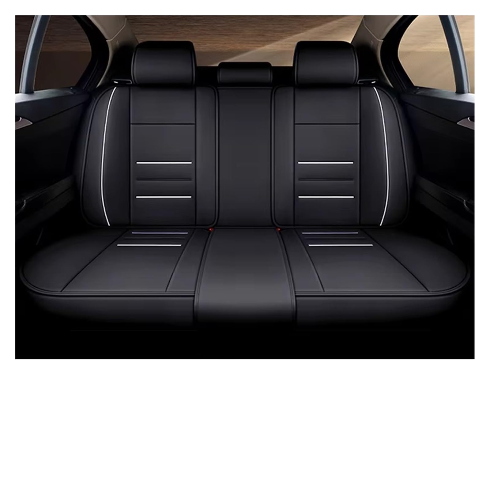 Autositzbezug Autositzbezüge Für Die Meisten Autos, Kratz- Und Staubabweisendes Auto-Innenzubehör Sitzschoner Auto(Rear Seats-Black) von LPAKMGAGEL
