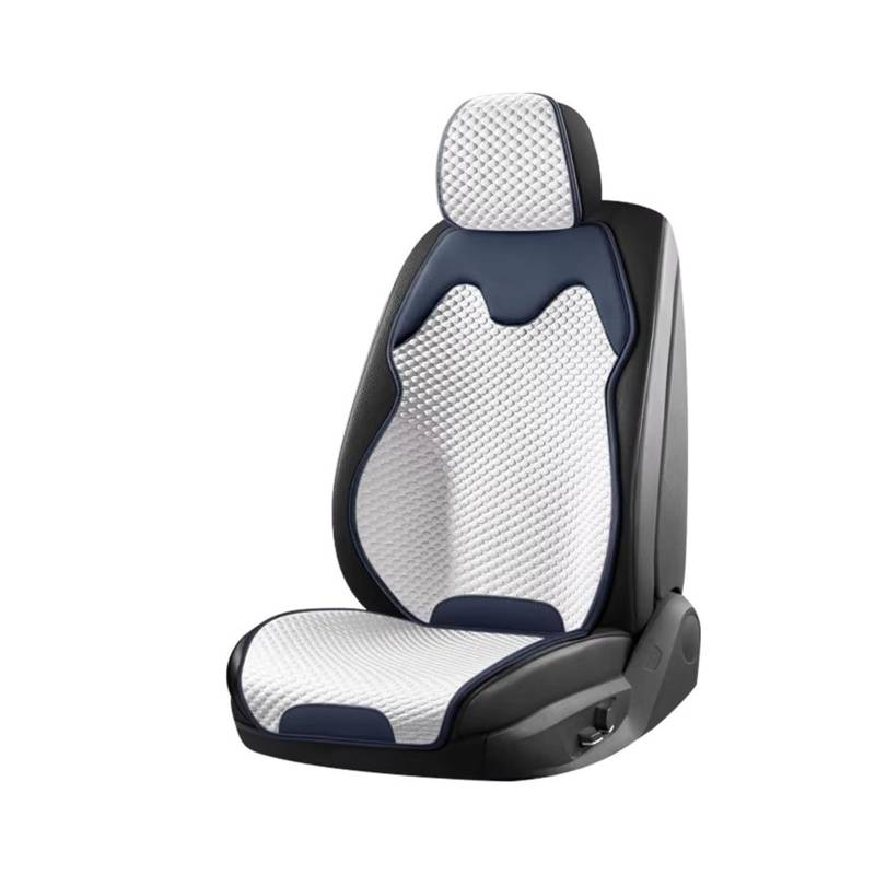 Autositzbezug Autositzbezüge Für Four Seasons, Ultradünner, Kühler, Atmungsaktiver Sitzbezug, Autositzschutz Für Den Innenraum Sitzschoner Auto(Beige White 1pc) von LPAKMGAGEL