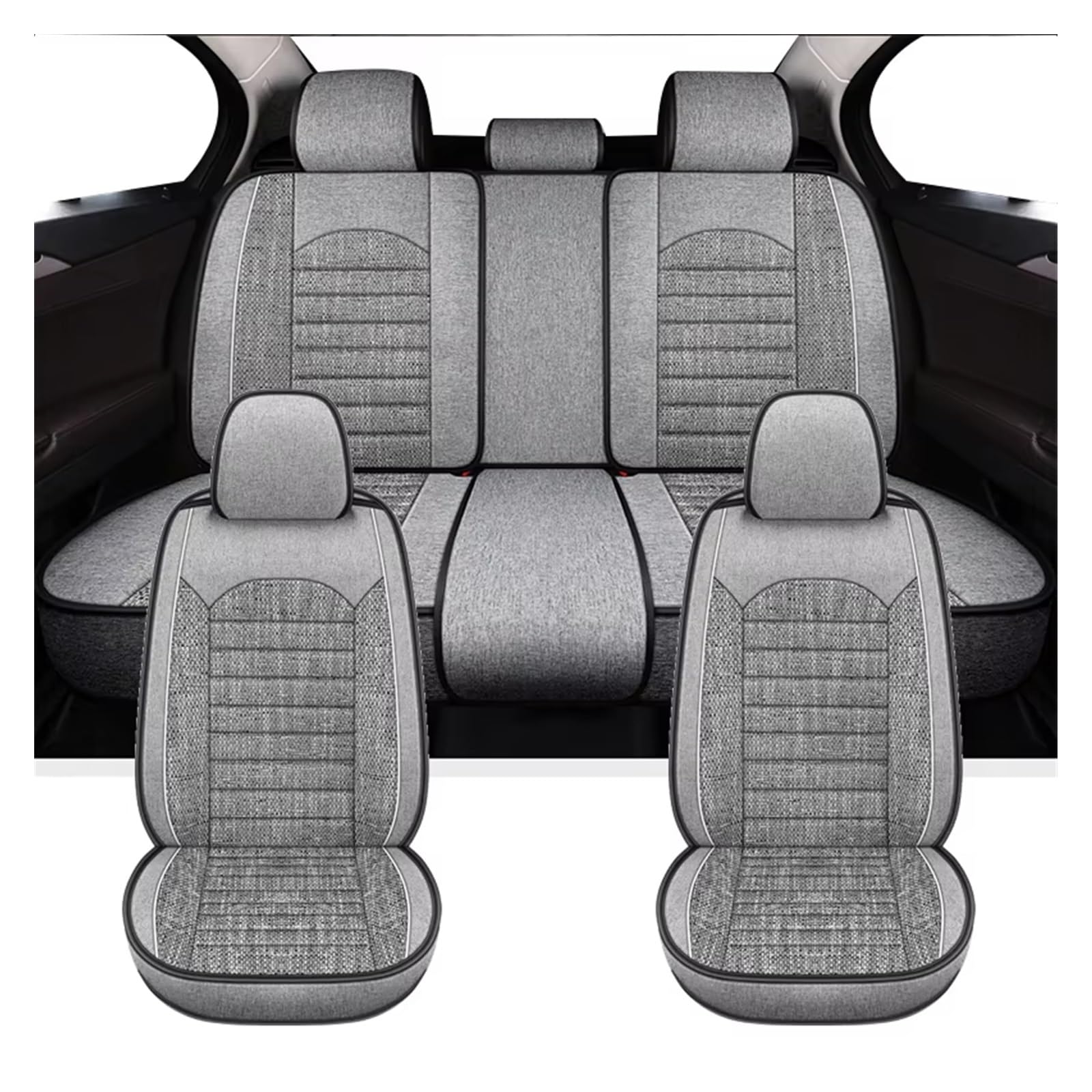 Autositzbezug Autositzbezüge Für Toyota Für Corolla Für Camry. rutschfeste, Atmungsaktive Auto-Innenausstattung Sitzschoner Auto(Full Set-Grey) von LPAKMGAGEL