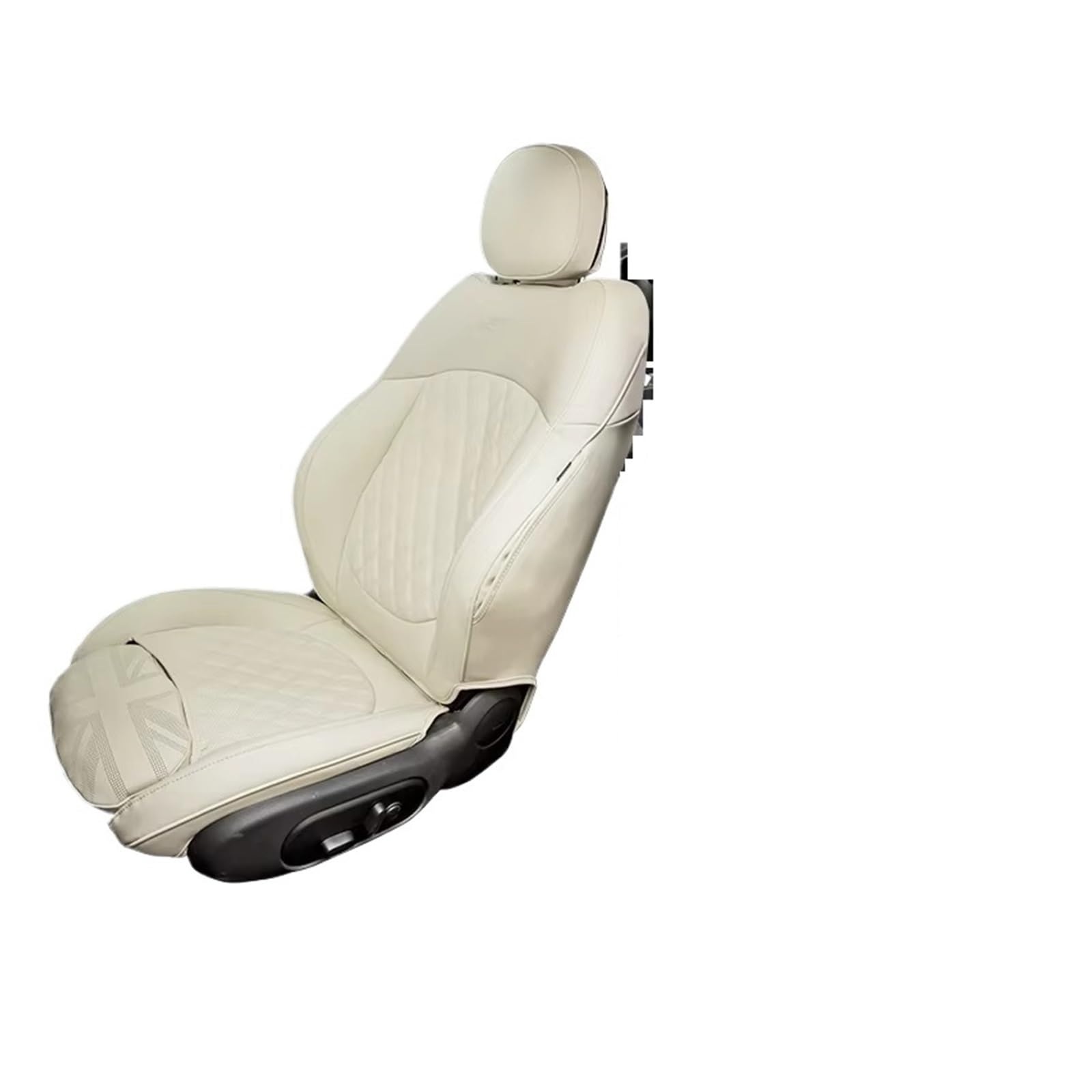 Autositzbezug Autositzbezüge Kissen Schutzpolster Für MINI Für Cooper Für F55 2023-2019 Autositzschutz Innendekoration Sitzschoner Auto(Beige) von LPAKMGAGEL
