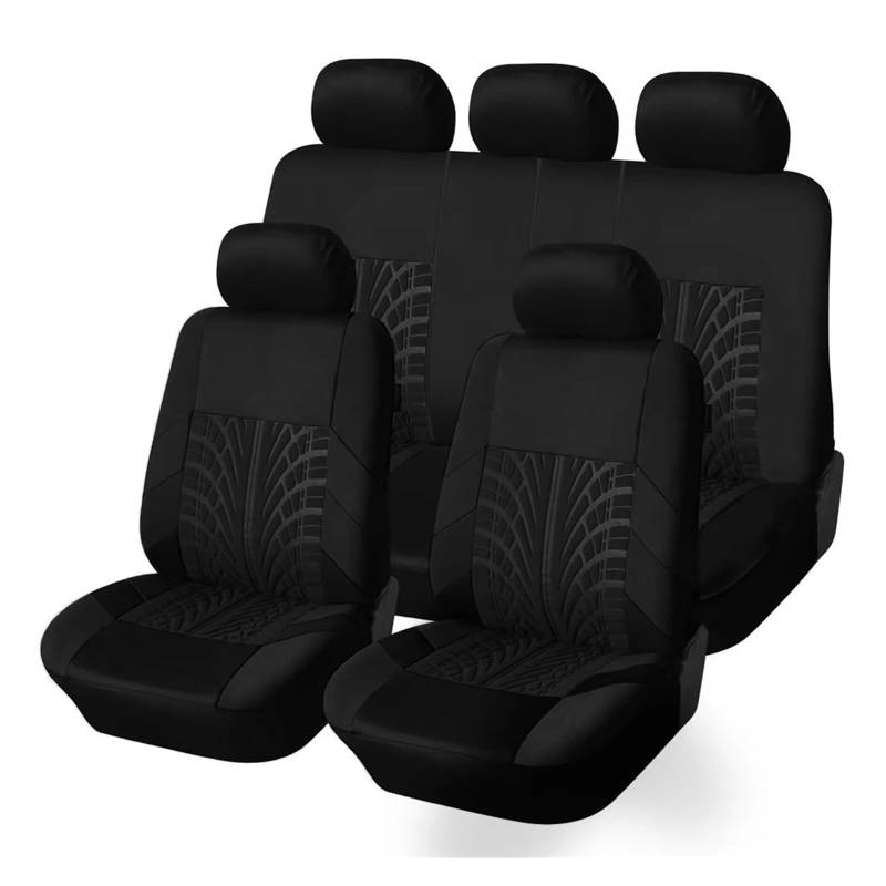 Autositzbezug Autositzbezüge-Set, Schön Und Praktisch, Passend Für Die Meisten Autobezüge, Detaillierte Autositzschutz-Innenausstattung Sitzschoner Auto(Black-9PCS) von LPAKMGAGEL