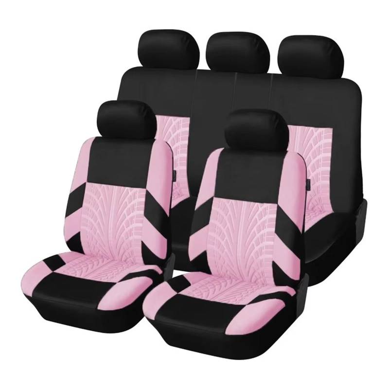 Autositzbezug Autositzbezüge-Set, Schön Und Praktisch, Passend Für Die Meisten Autobezüge, Detaillierte Autositzschutz-Innenausstattung Sitzschoner Auto(Pink-9PCS) von LPAKMGAGEL